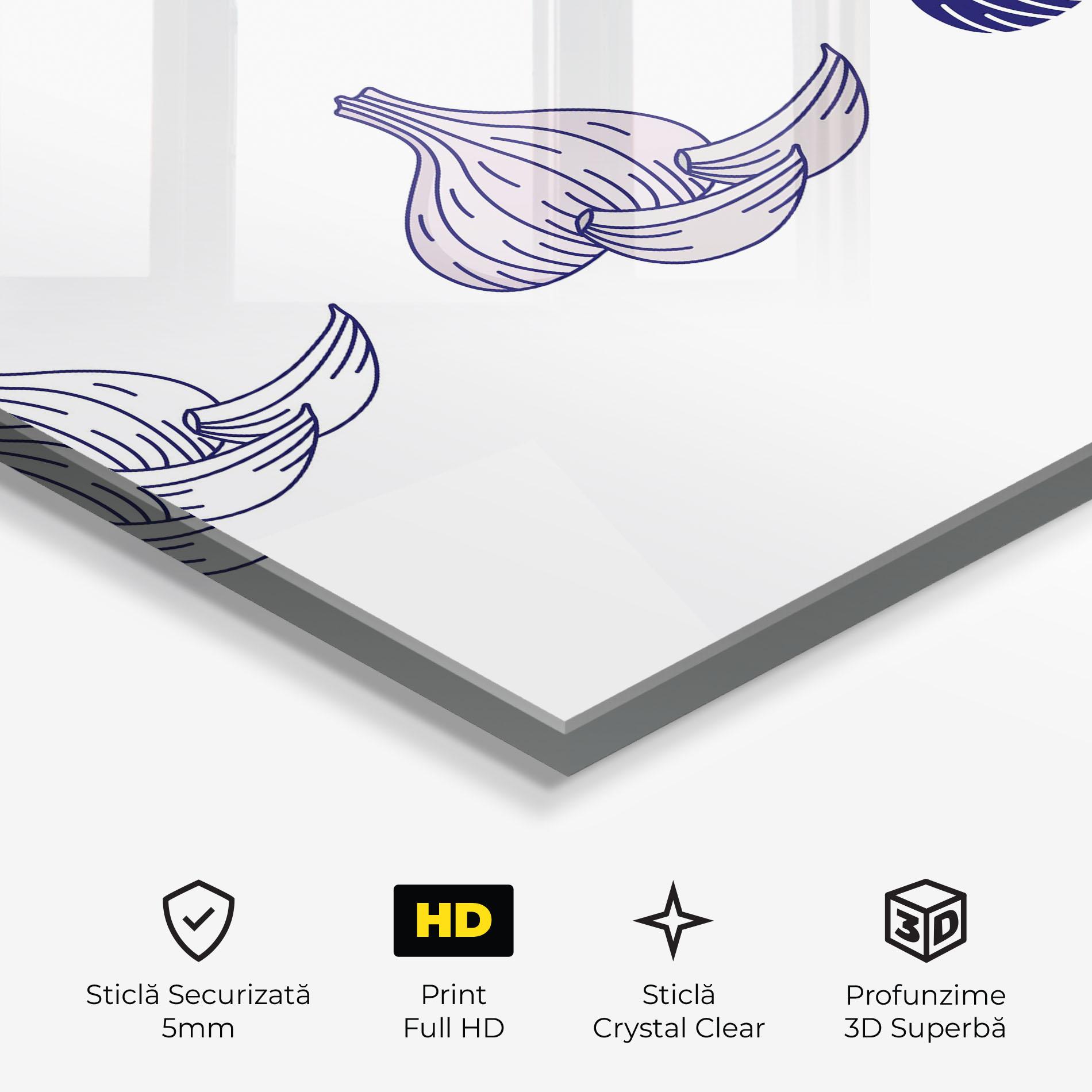Tablou Sticla Blue Garlic mockup 3