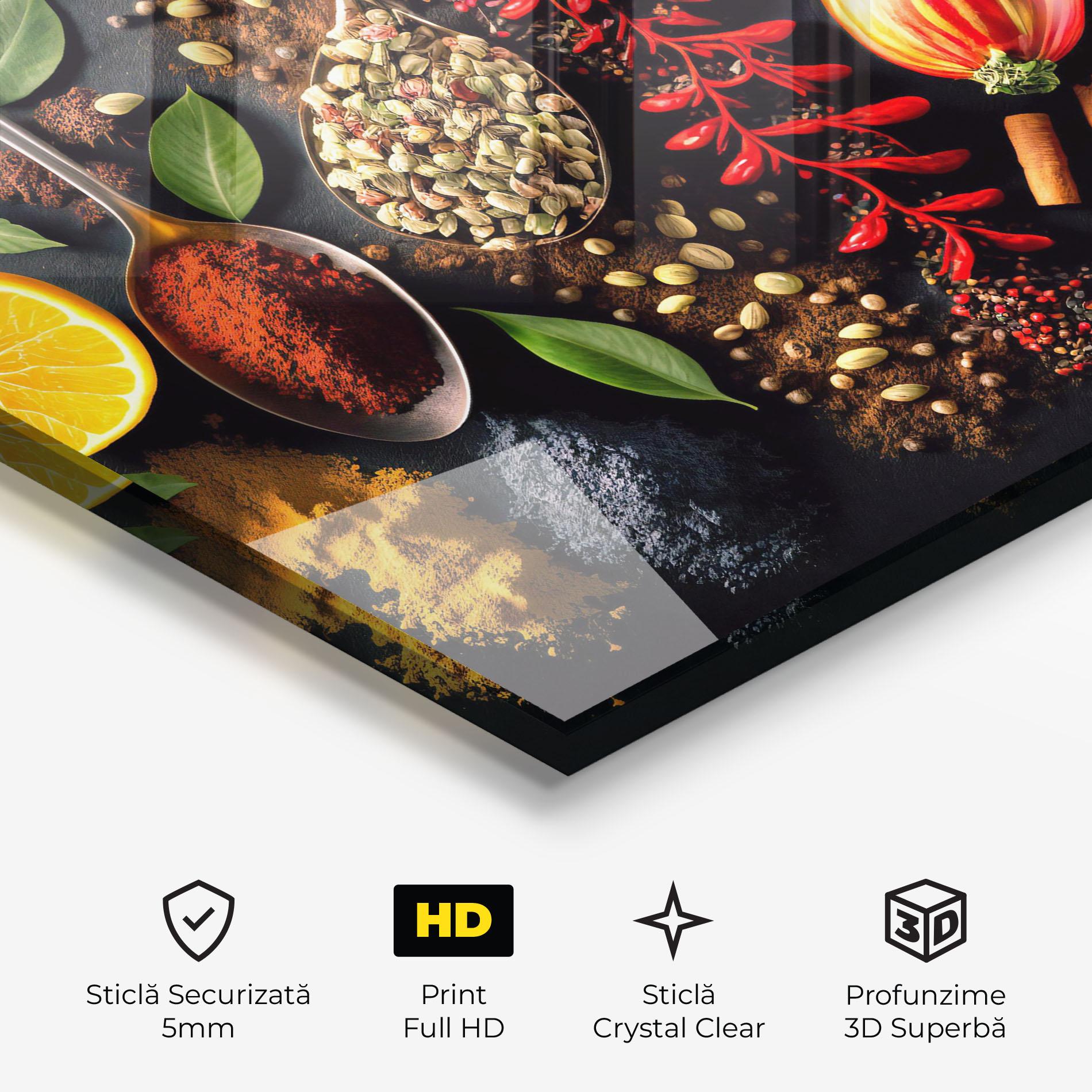 Tablou Sticla Closeup Pices mockup 3