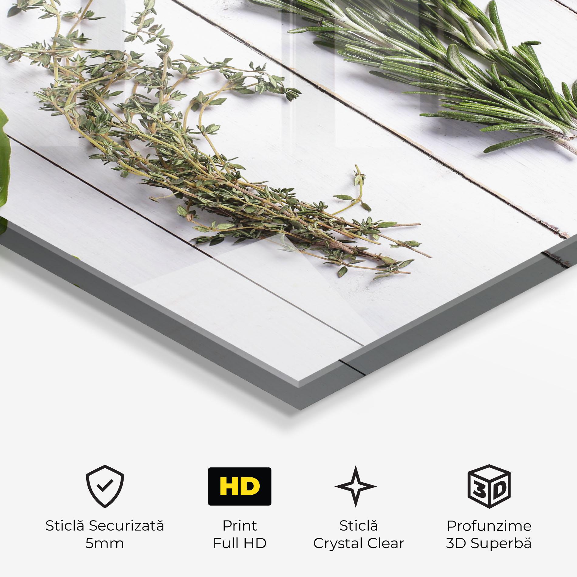 Tablou Sticla Different Herbs mockup 3