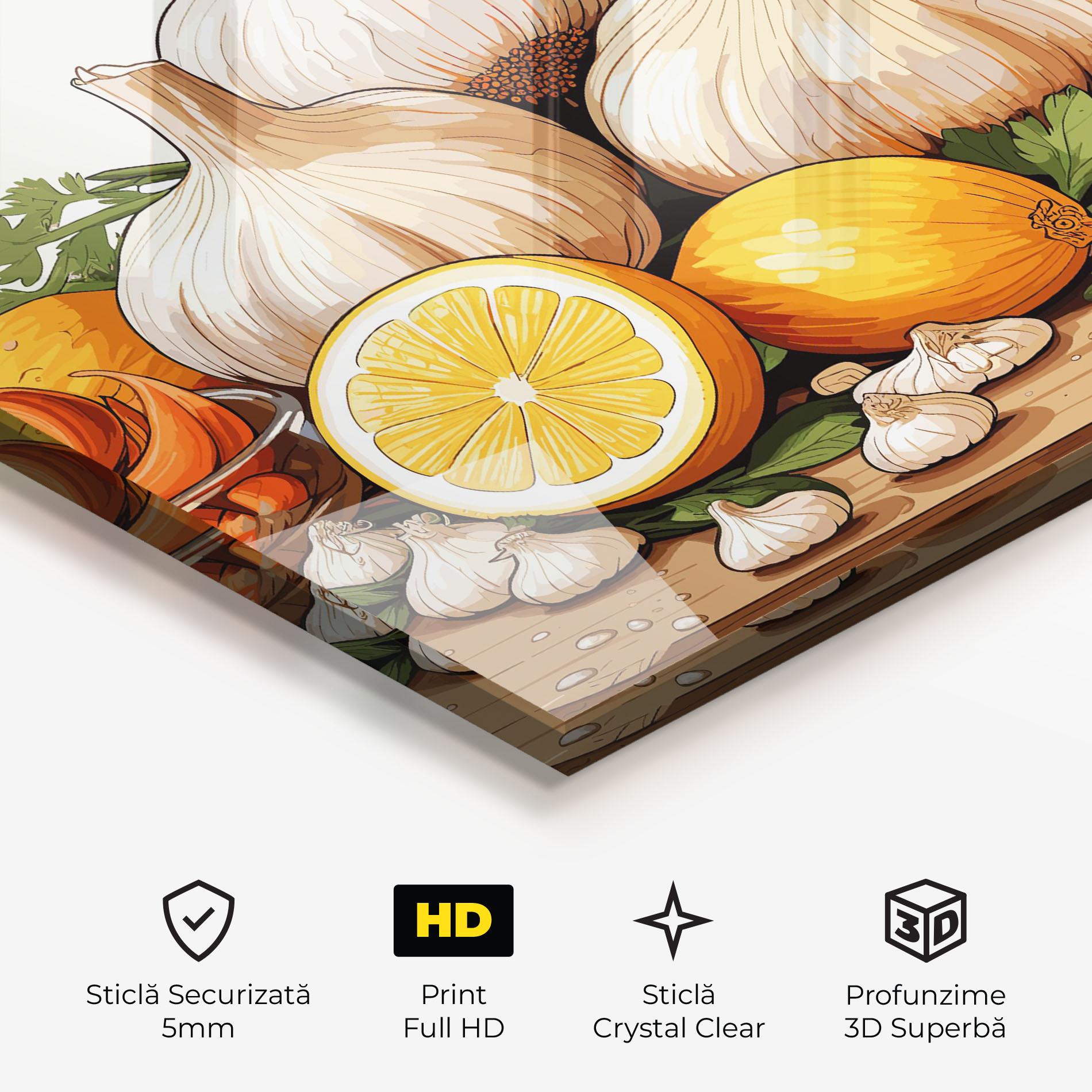 Tablou Sticla Garlic Seasoning mockup 3