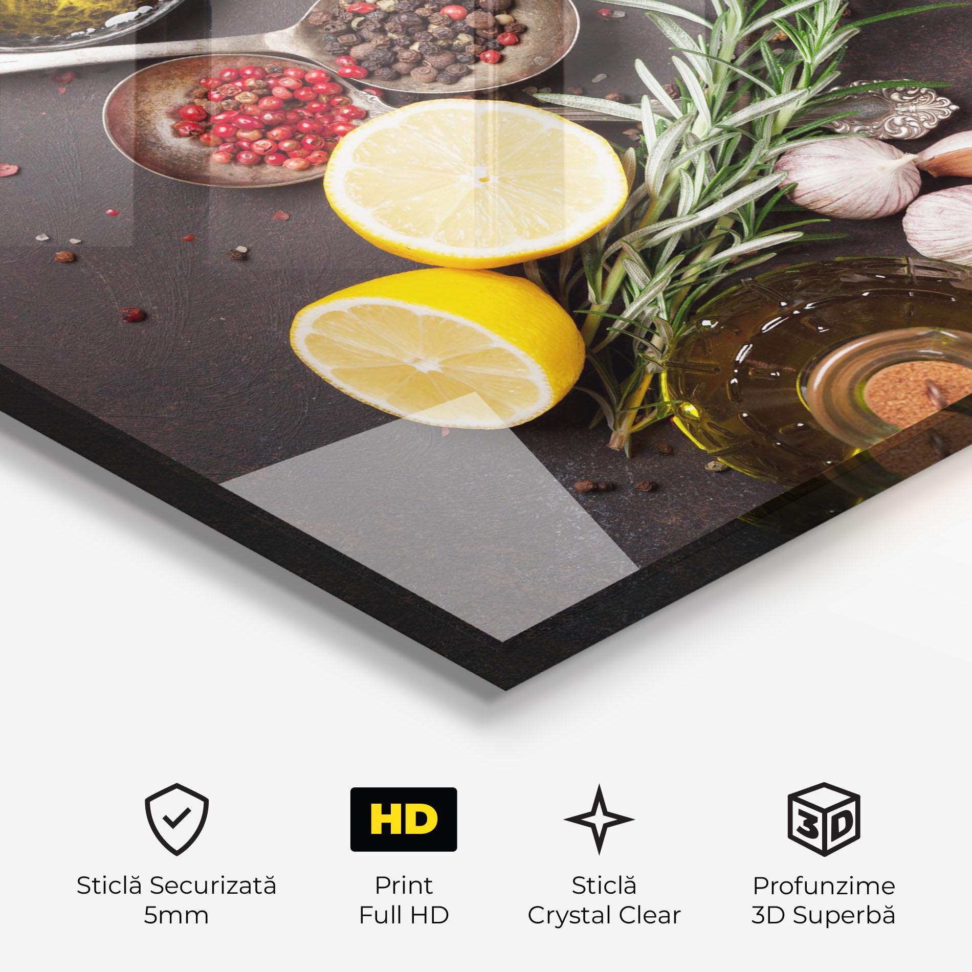 Tablou Sticla Spices On Stone Table mockup 3
