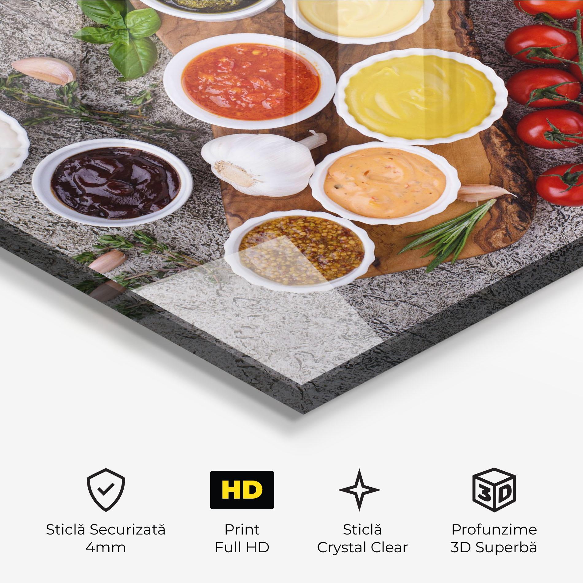Tablou Sticla Different Sauces mockup 3
