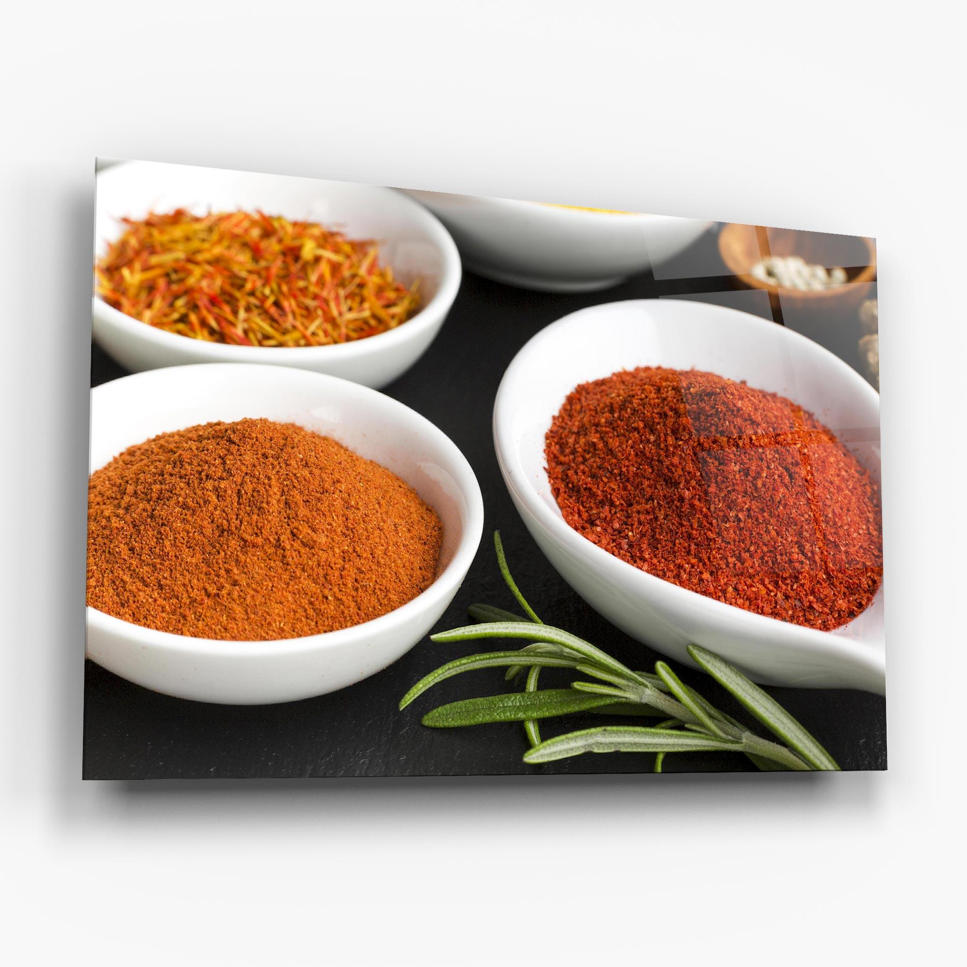 Tablou Sticla Close Up Spices Powder mockup 6