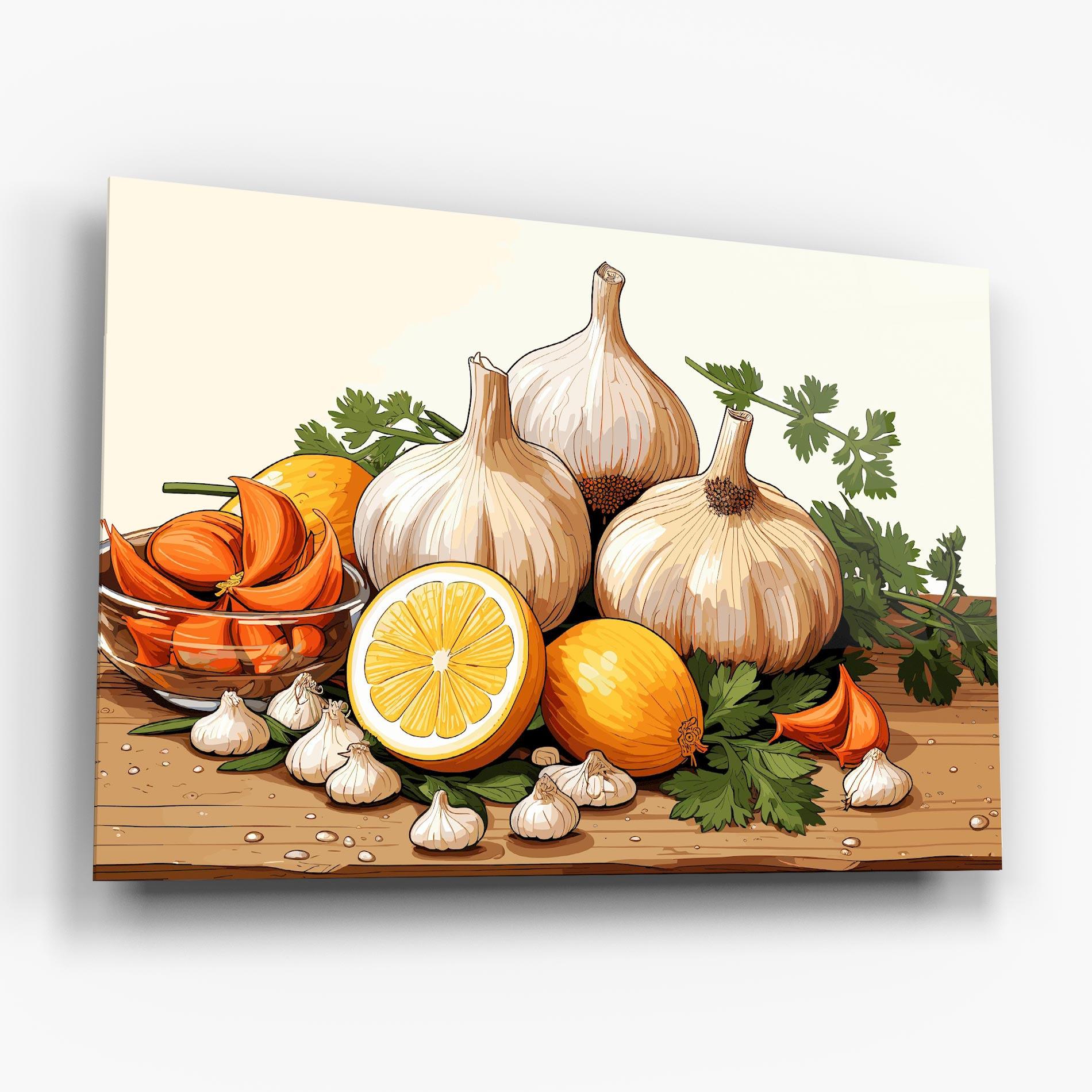 Tablou Sticla Garlic Seasoning mockup 6