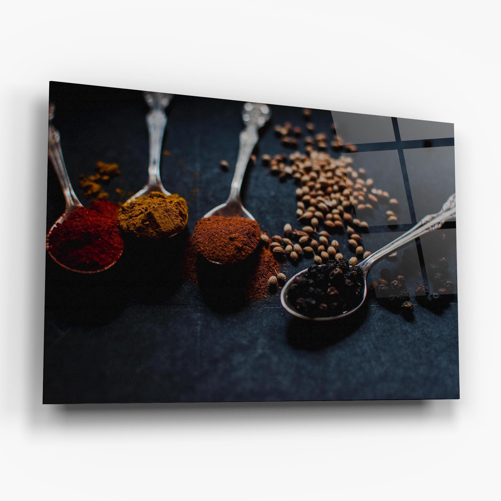 Tablou Sticla Spices Spoon mockup 6
