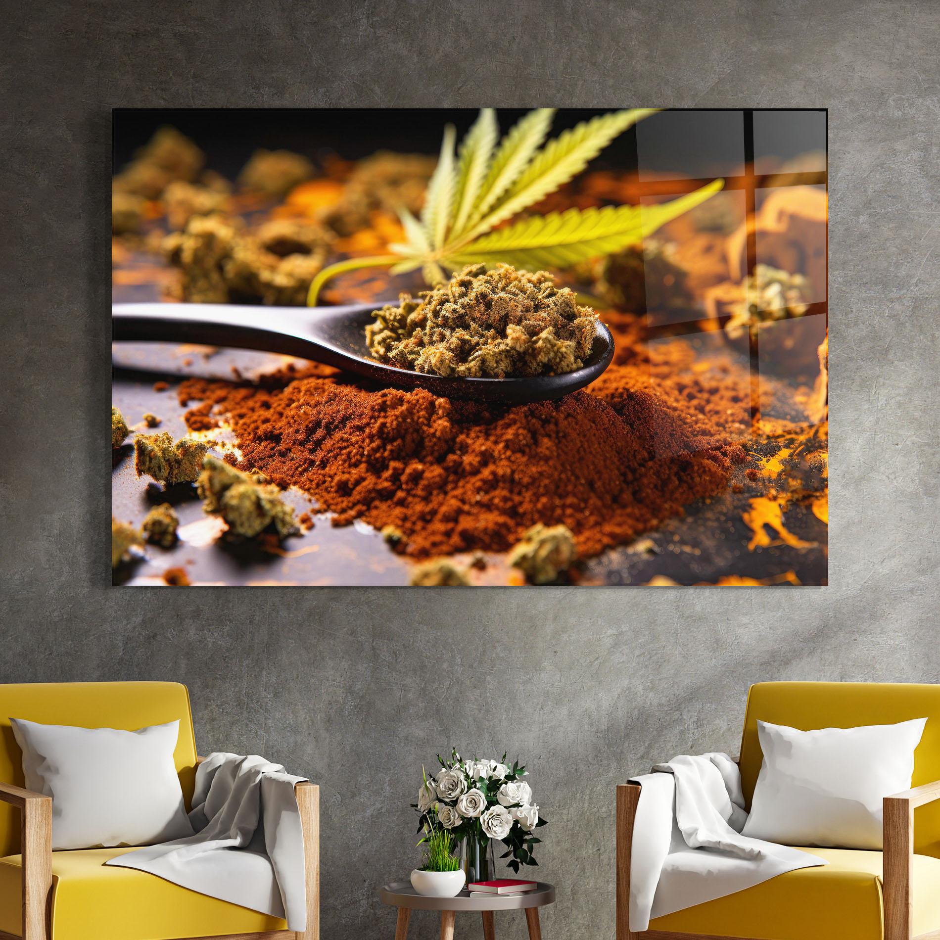Tablou Sticla Cannabis Seasoning mockup 4