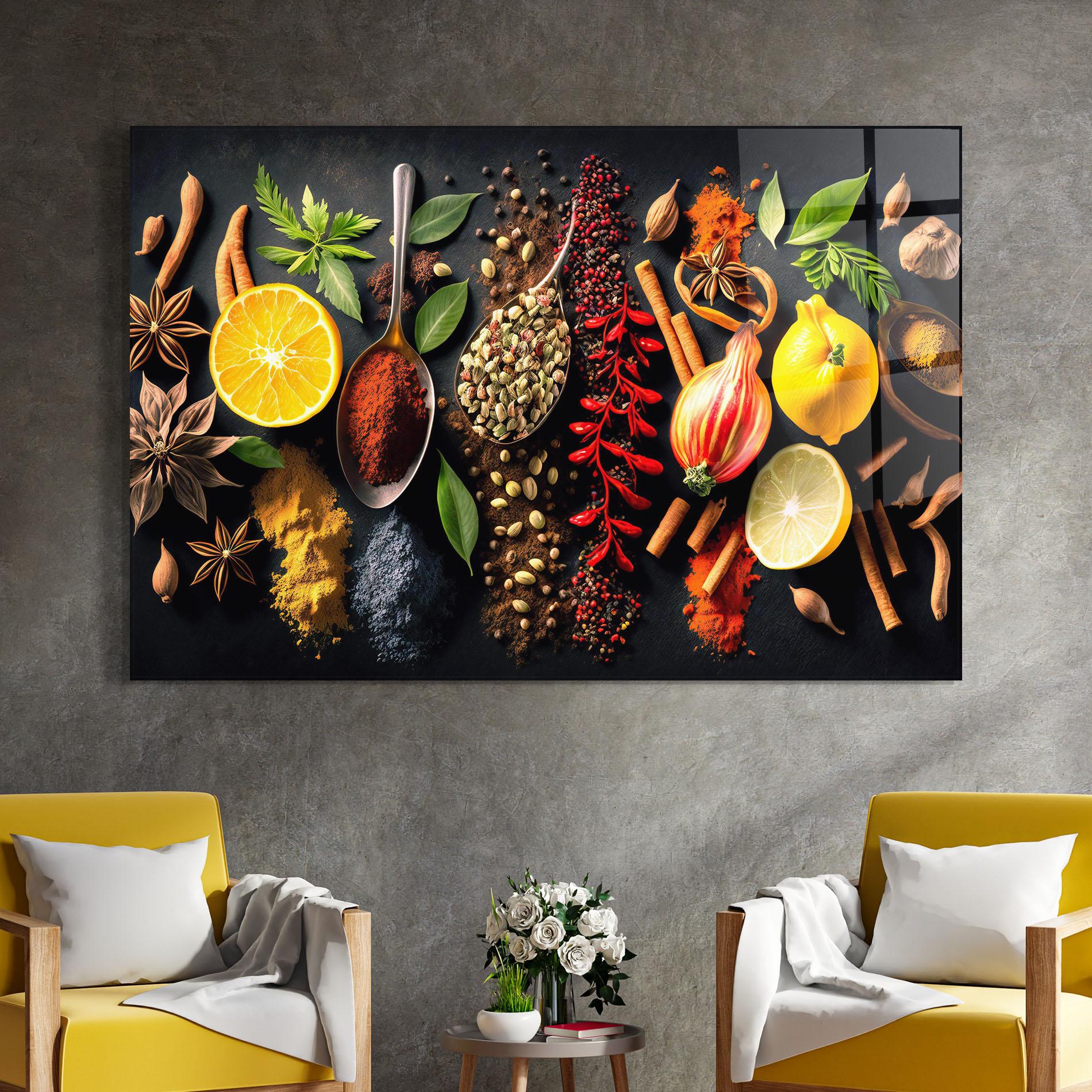 Tablou Sticla Closeup Pices mockup 4