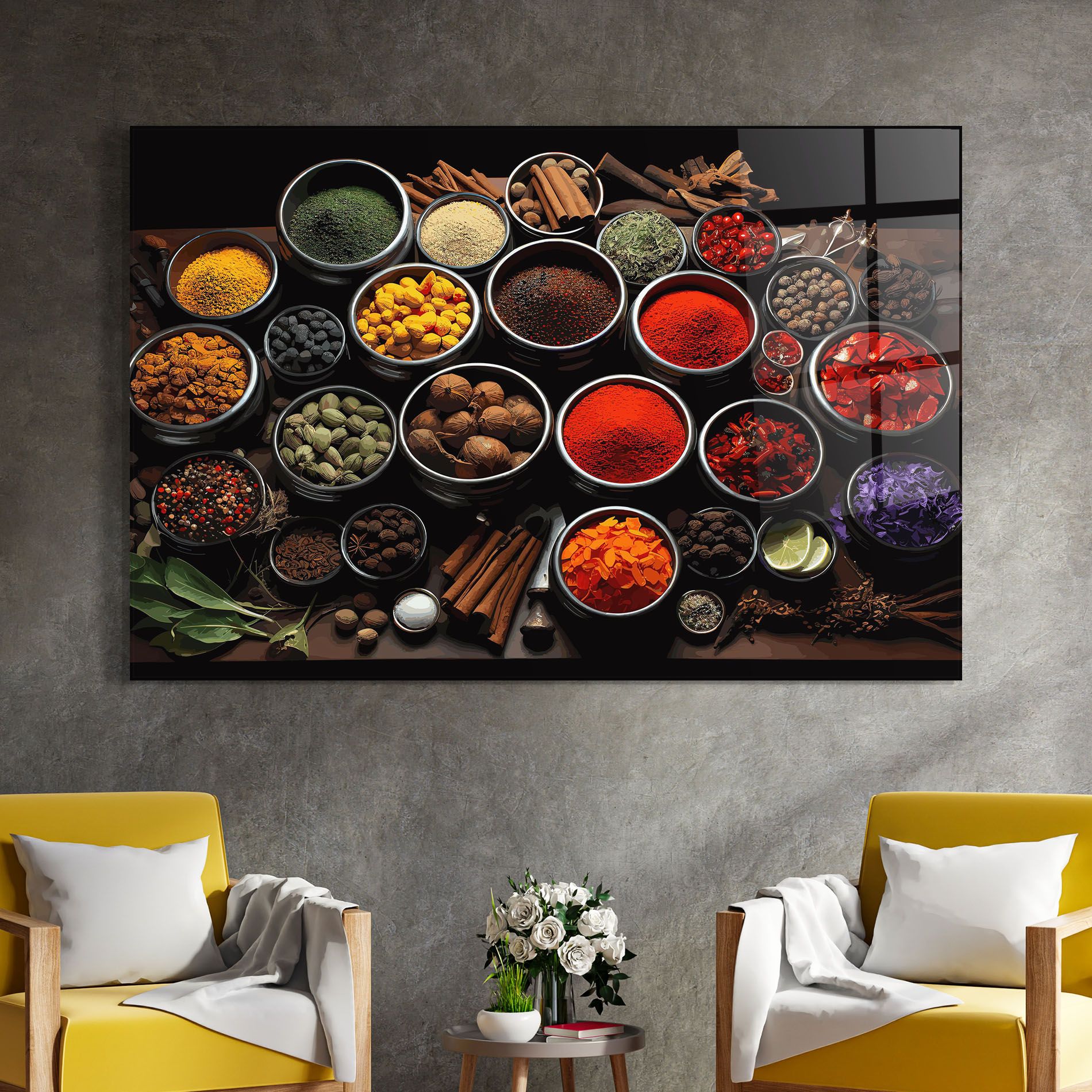 Colorful Herbs Art mockup 4