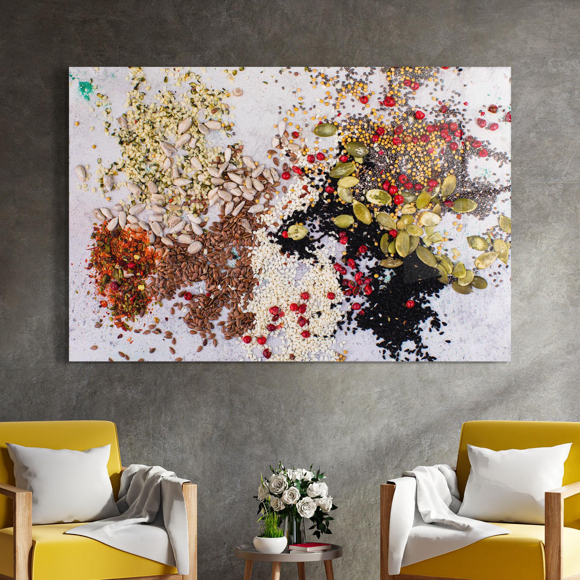 Tablou Sticla Different Seeds mockup 4