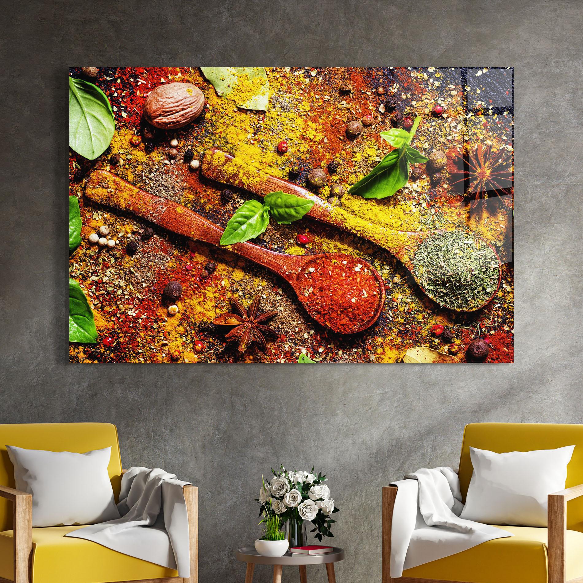 Tablou Sticla Dried Herbs mockup 4