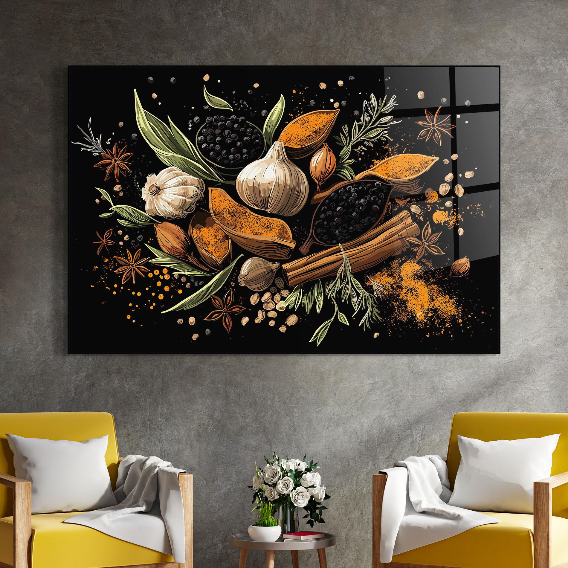 Tablou Sticla Garlic And Spices mockup 4