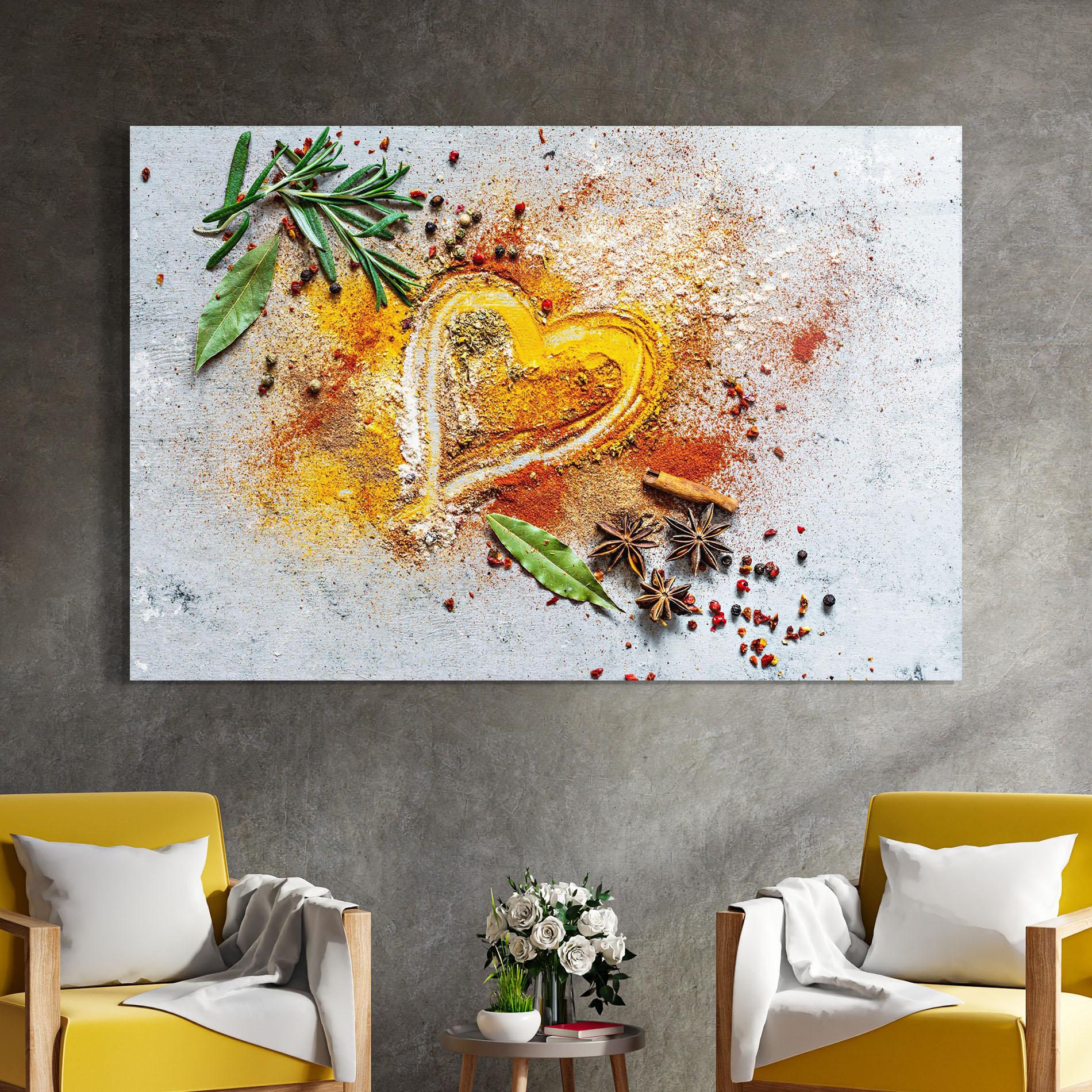 Tablou Sticla Heart Spice Powders mockup 4