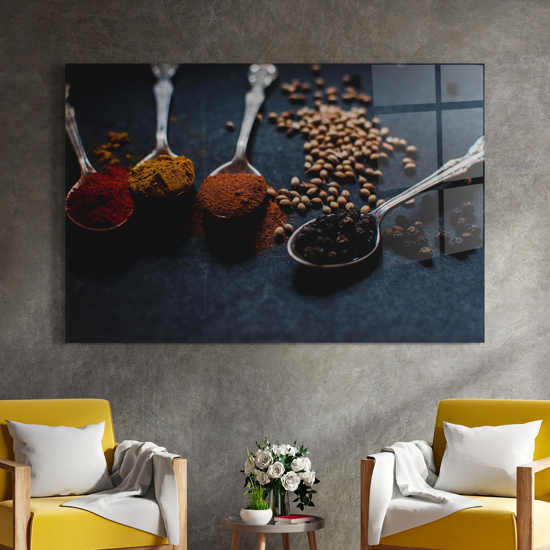 Tablou Sticla Spices Spoon mockup 4