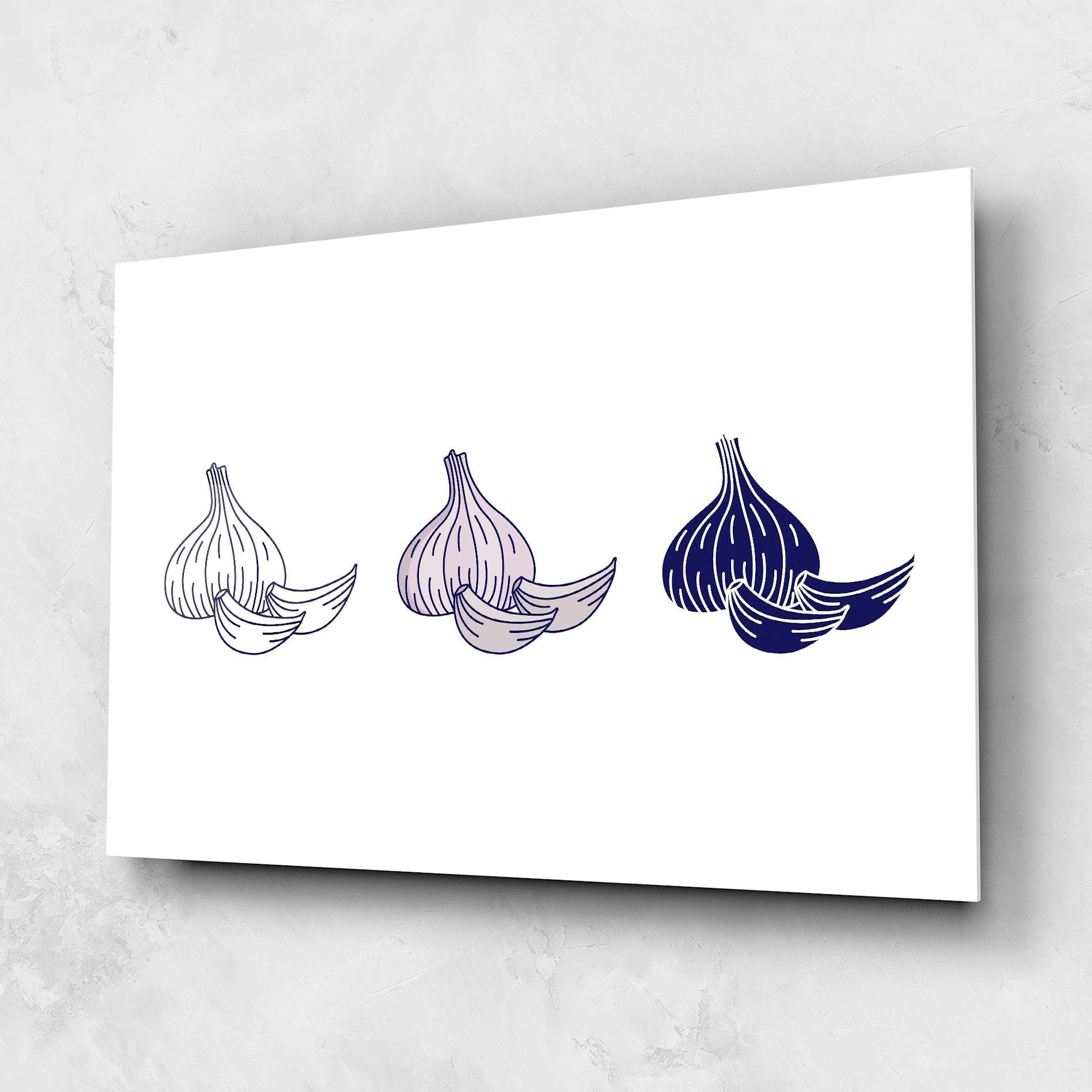 Tablou Sticla Blue Garlic mockup 1