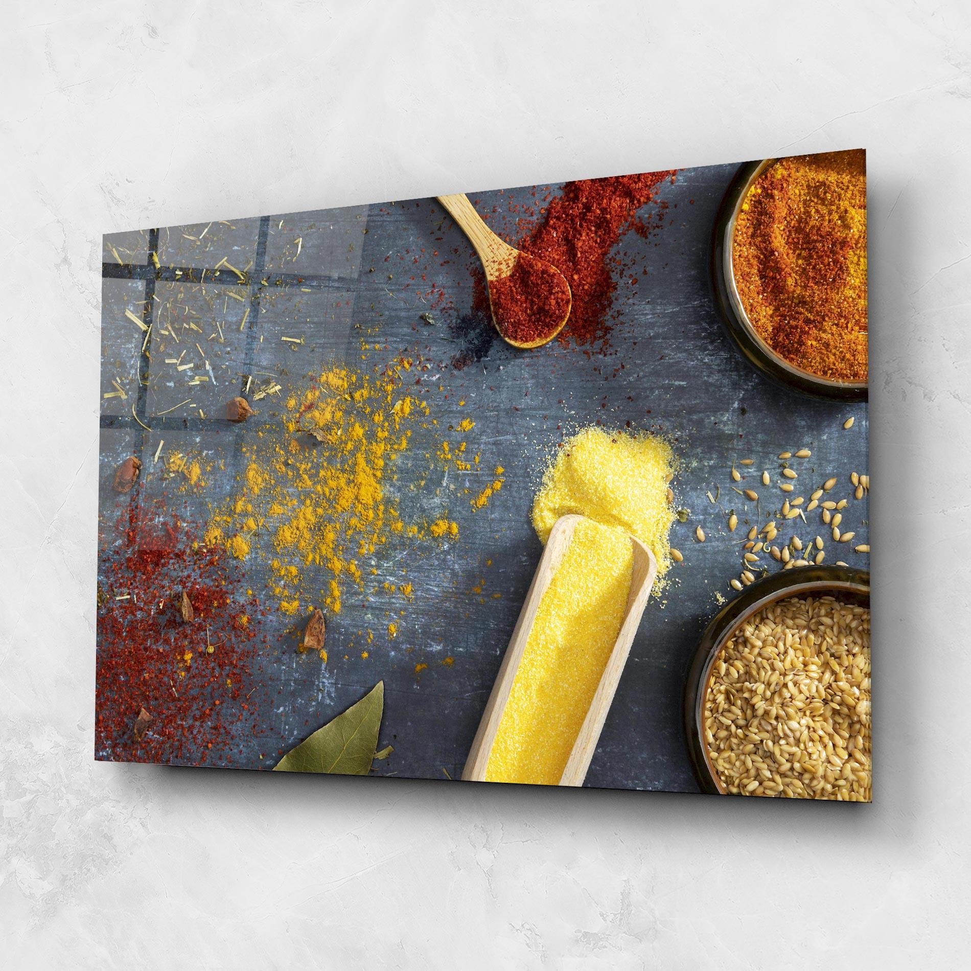 Tablou Sticla Bowls With Spices mockup 1