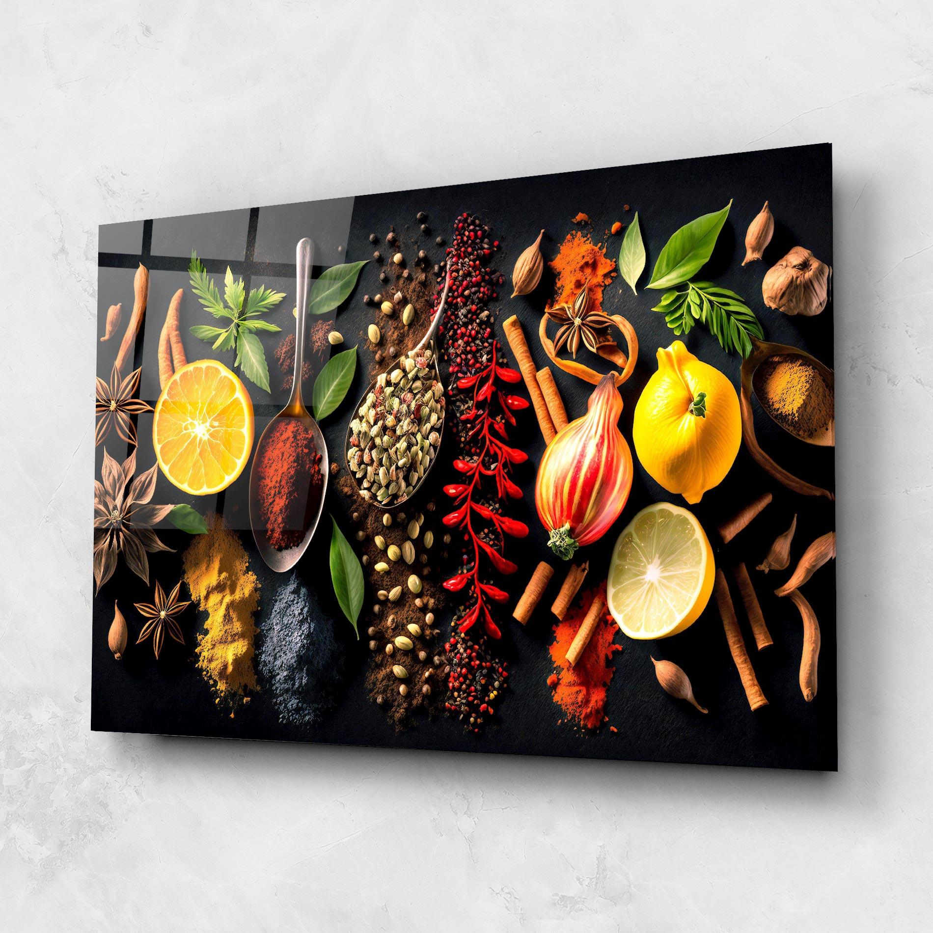 Tablou Sticla Closeup Pices mockup 1