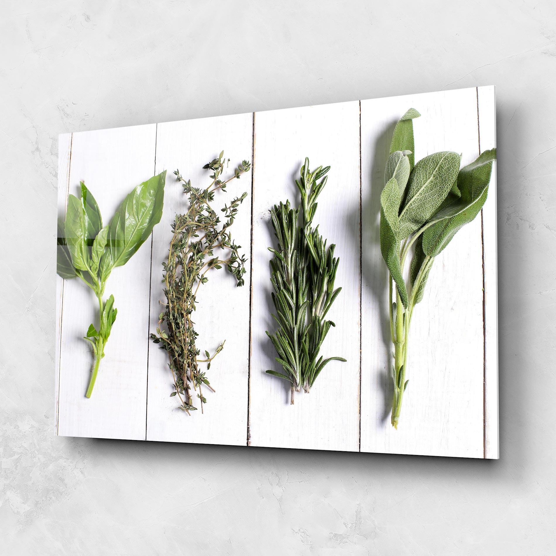 Tablou Sticla Different Herbs mockup 1