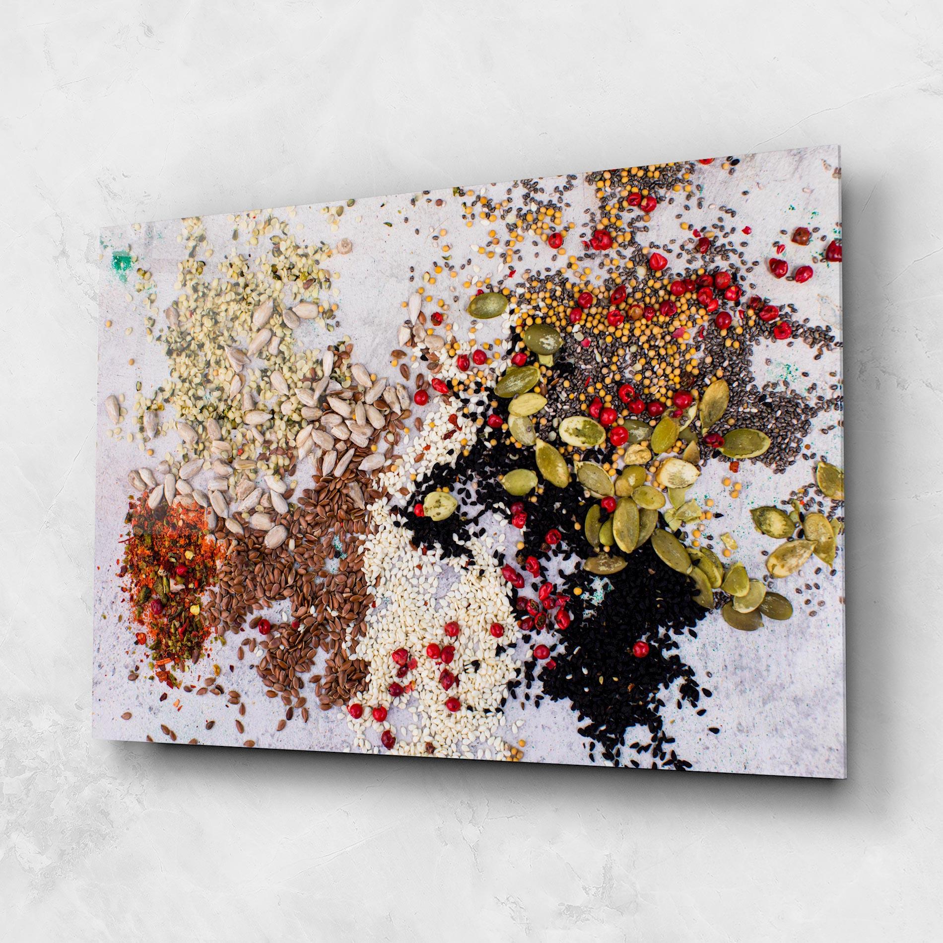 Tablou Sticla Different Seeds mockup 1