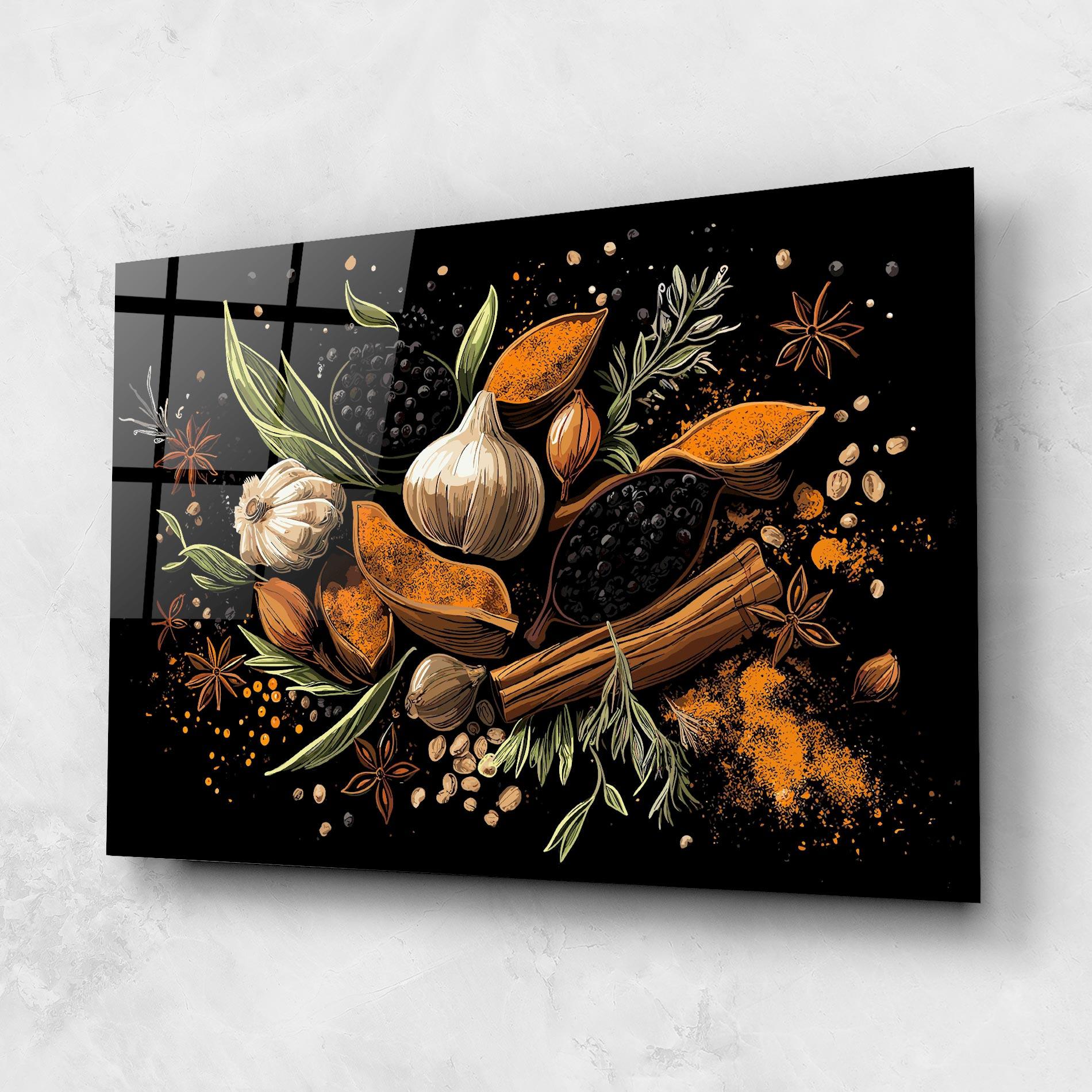 Tablou Sticla Garlic And Spices mockup 1