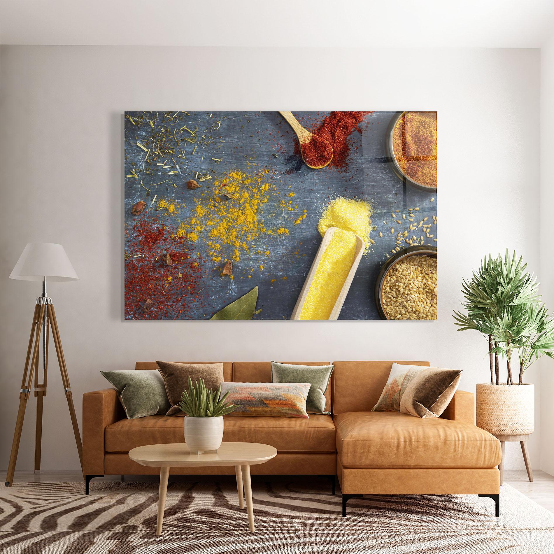 Tablou Sticla Bowls With Spices mockup 7