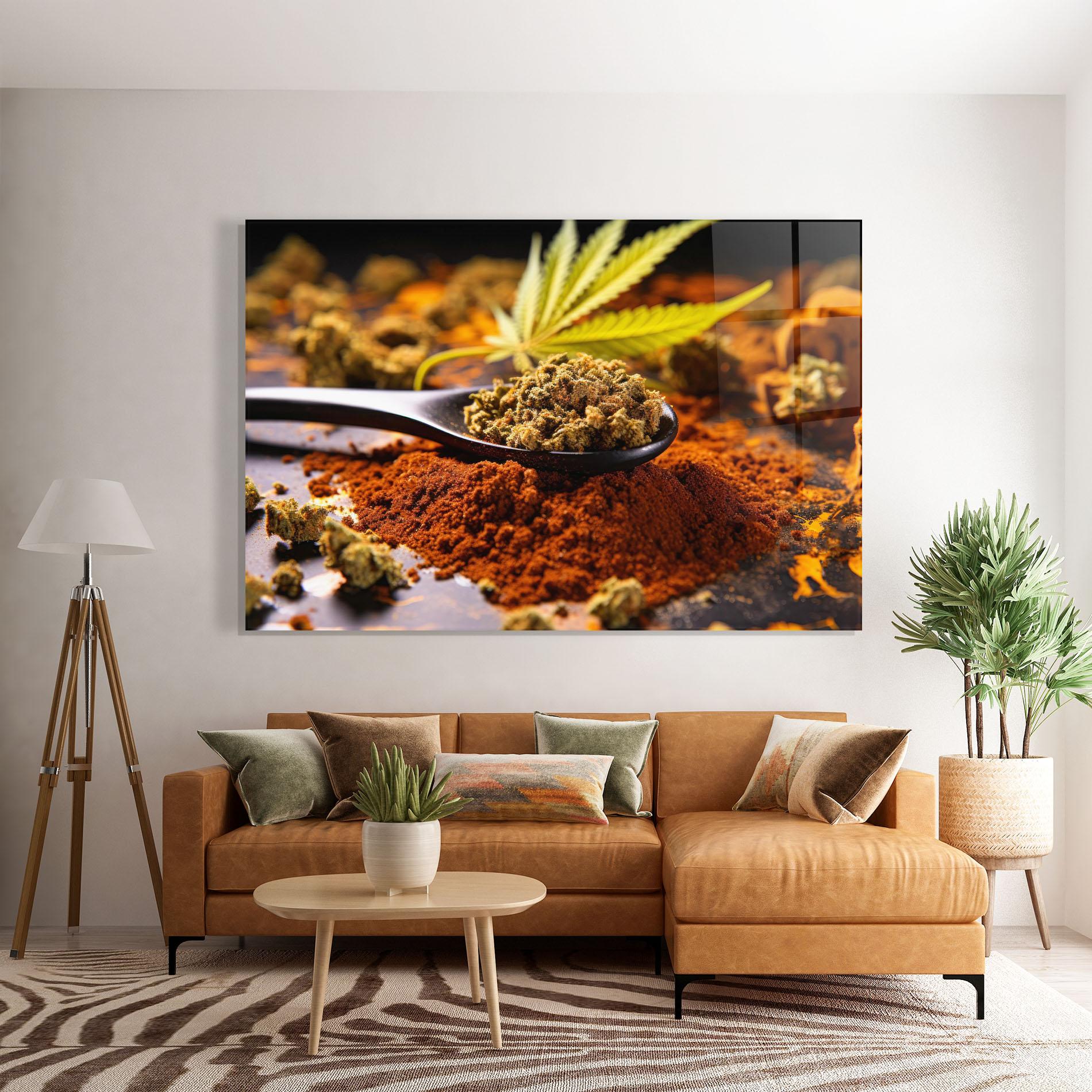 Tablou Sticla Cannabis Seasoning mockup 7