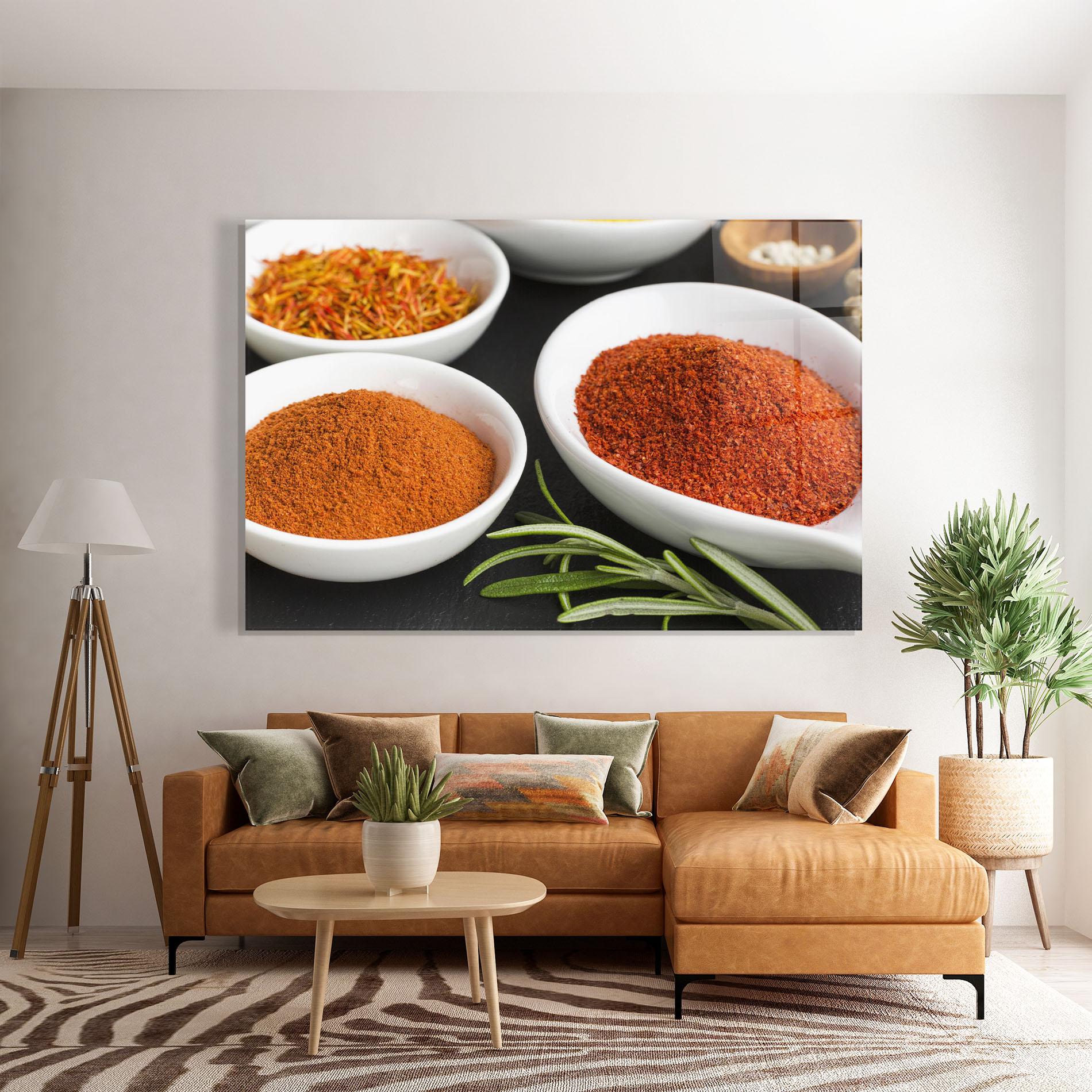 Tablou Sticla Close Up Spices Powder mockup 7