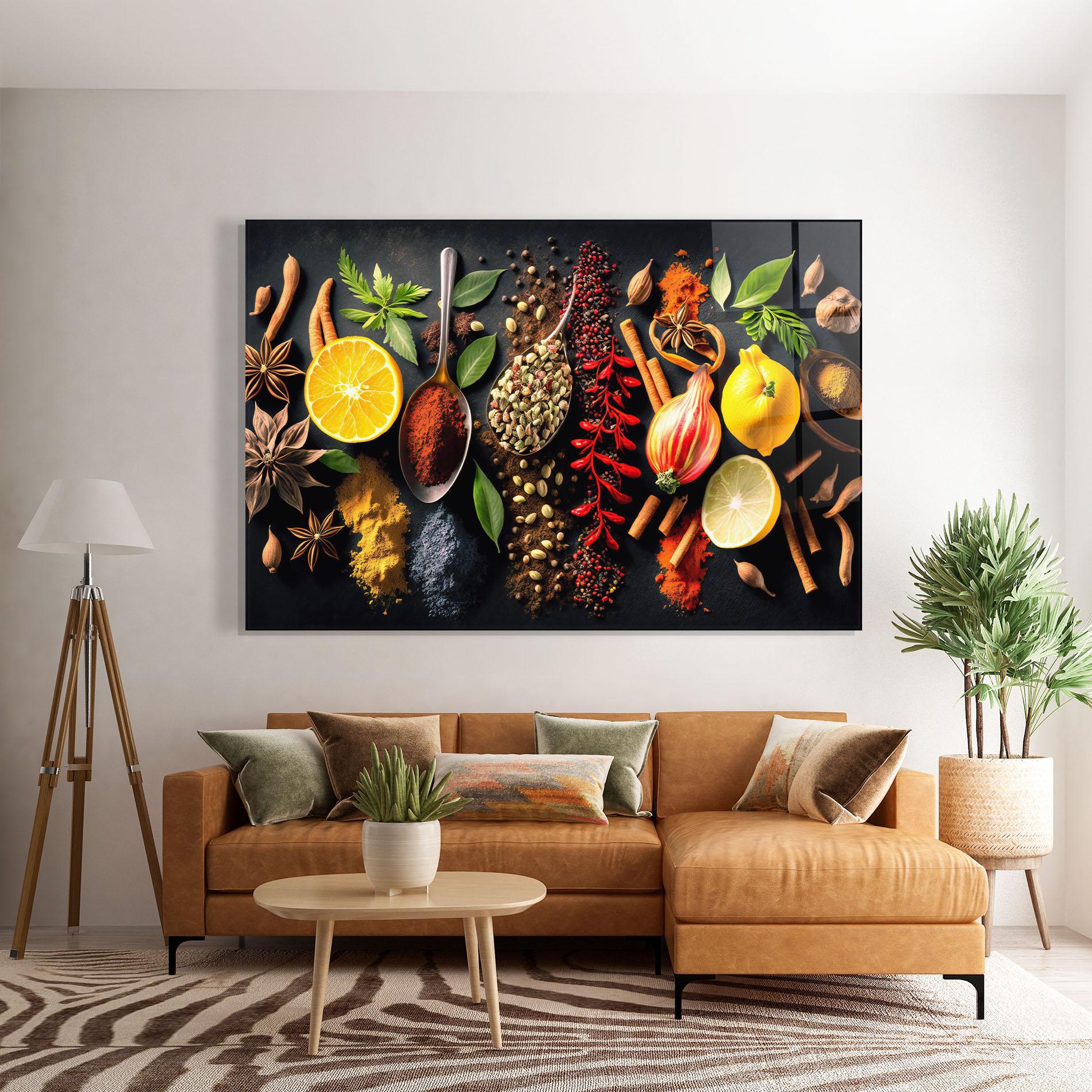 Tablou Sticla Closeup Pices mockup 7