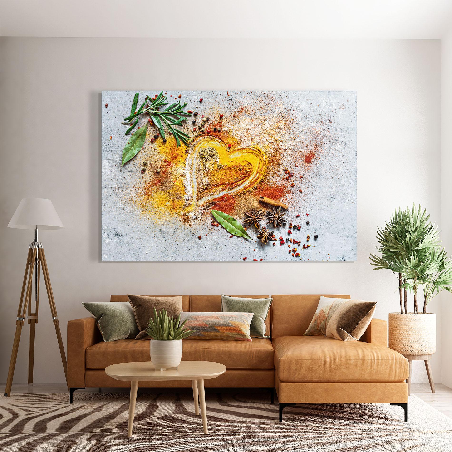 Tablou Sticla Heart Spice Powders mockup 7