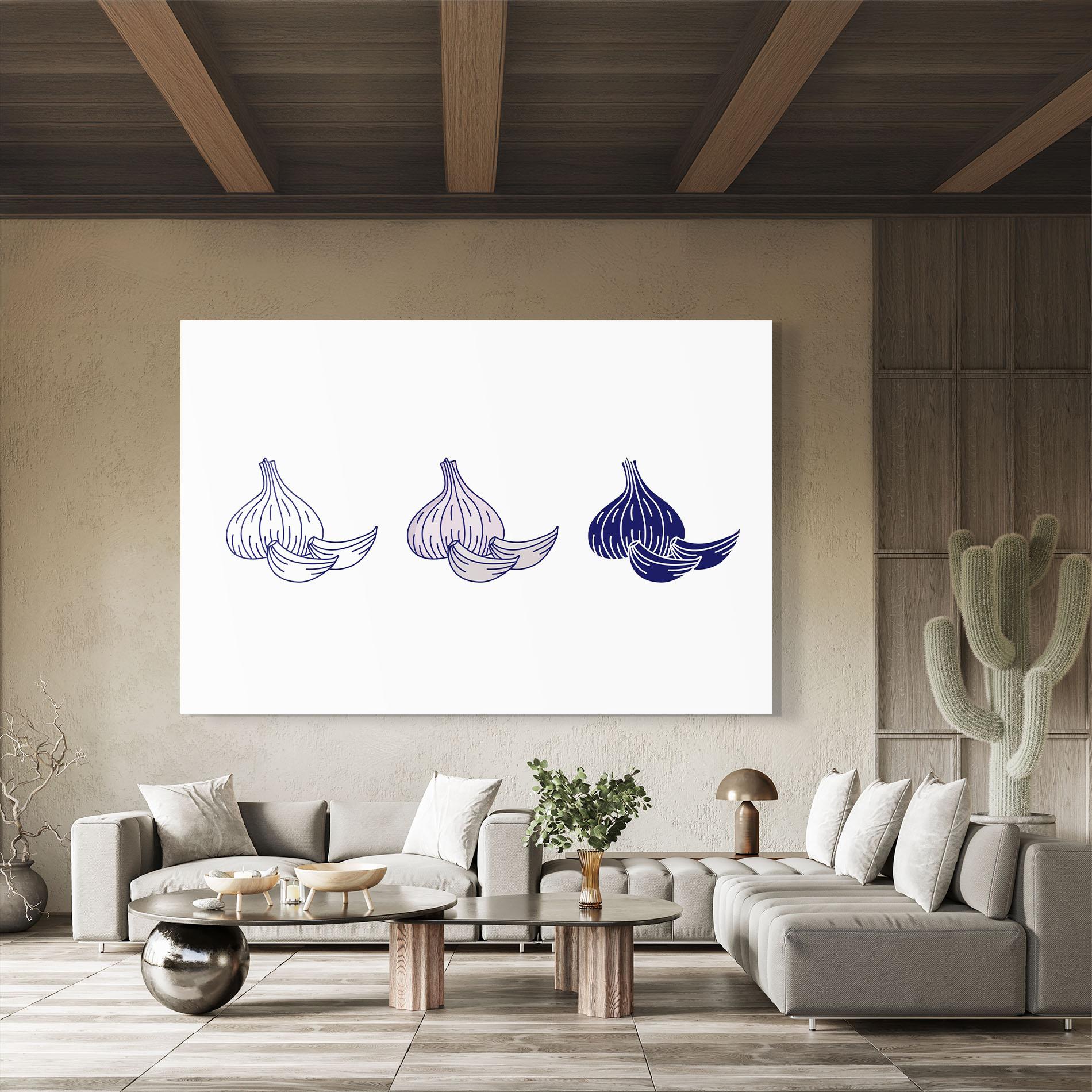 Tablou Sticla Blue Garlic mockup 8