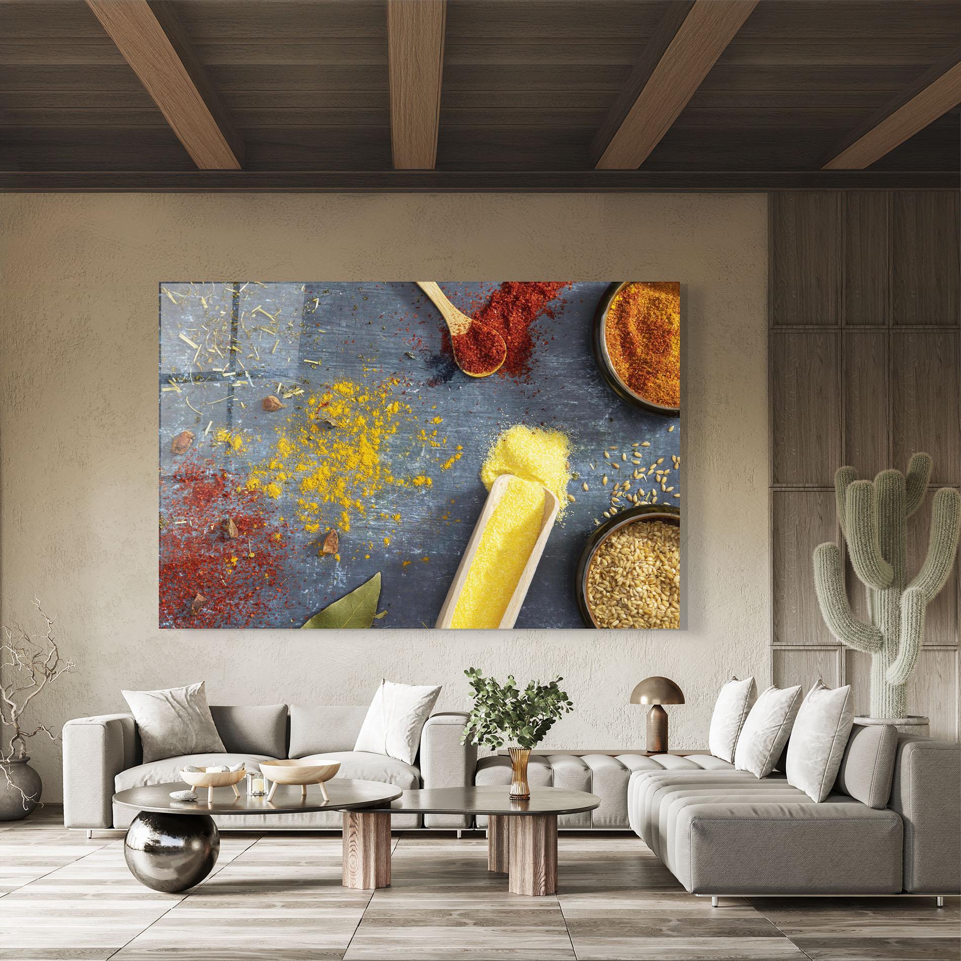 Tablou Sticla Bowls With Spices mockup 8