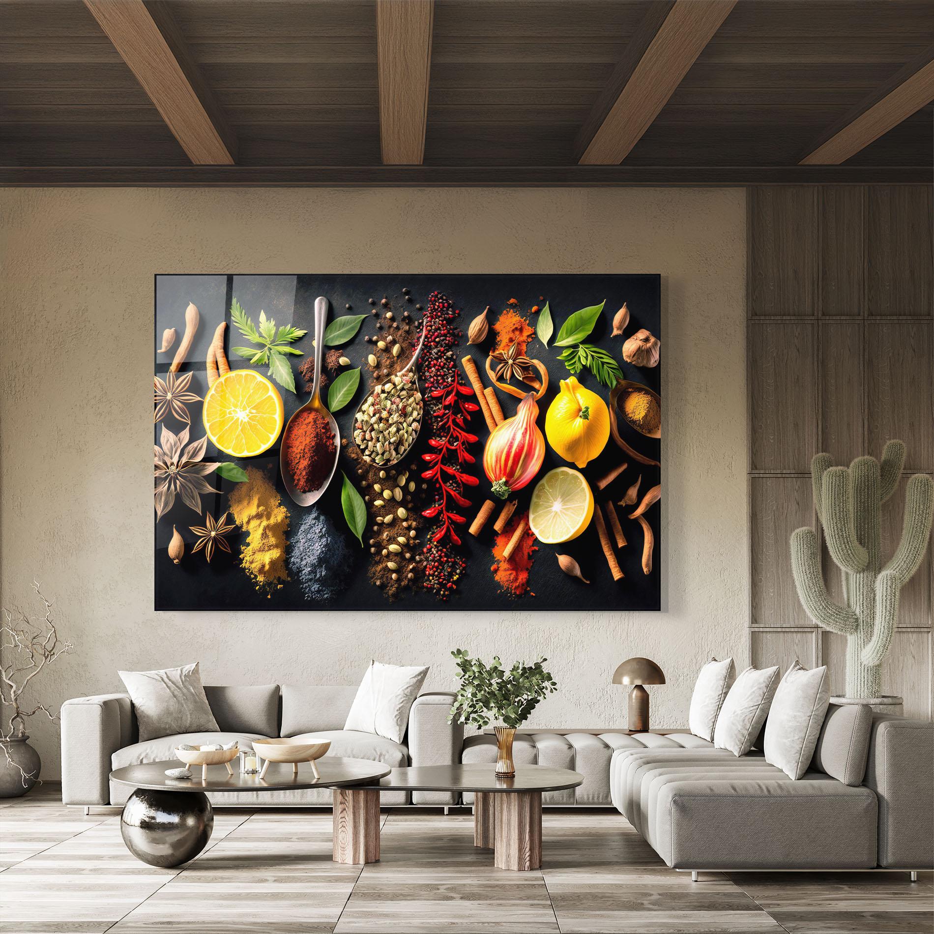 Tablou Sticla Closeup Pices mockup 8