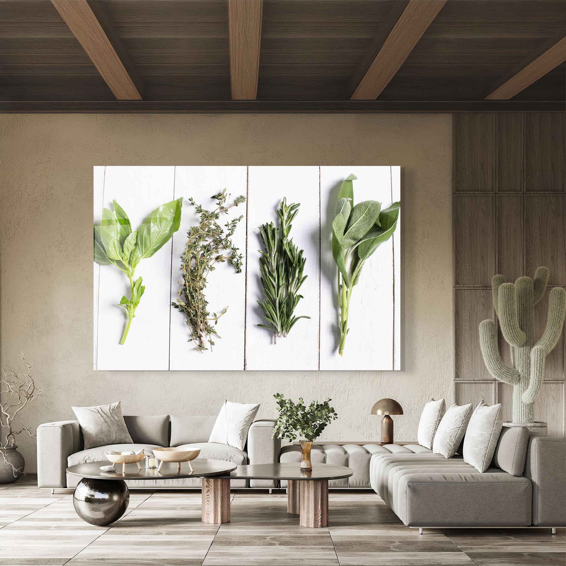 Tablou Sticla Different Herbs mockup 8