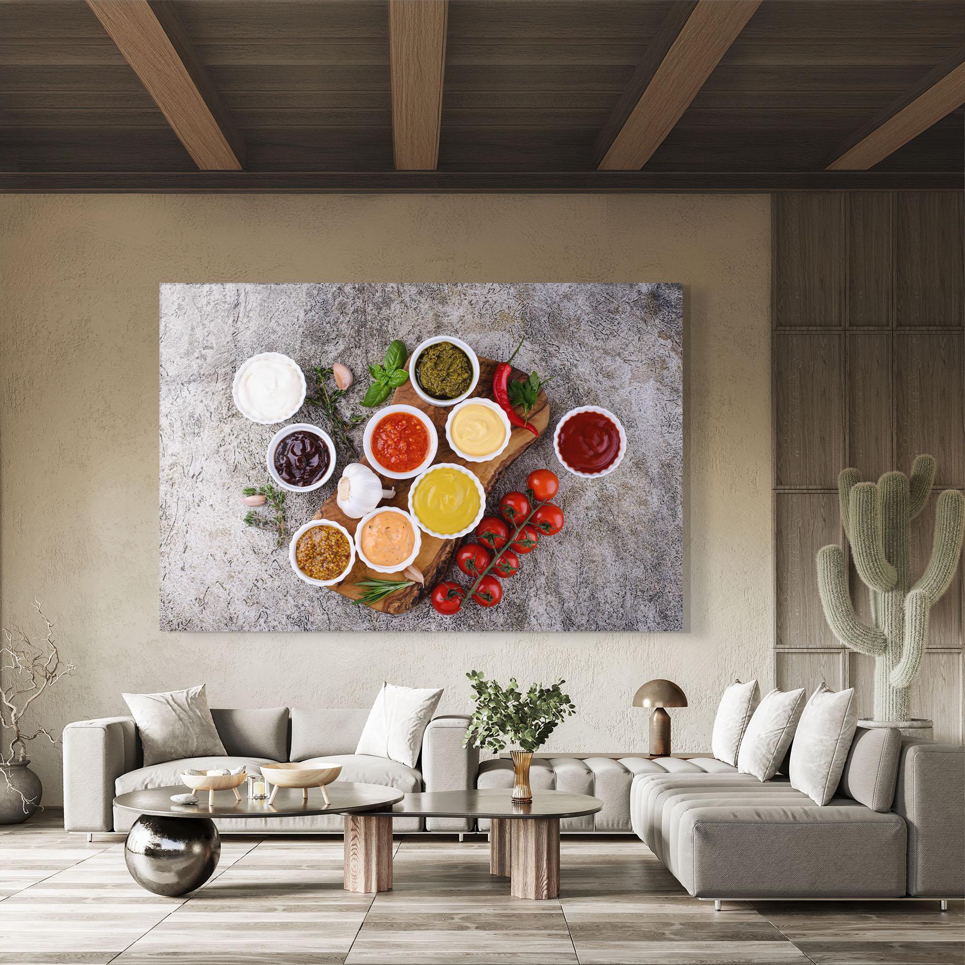 Tablou Sticla Different Sauces mockup 8