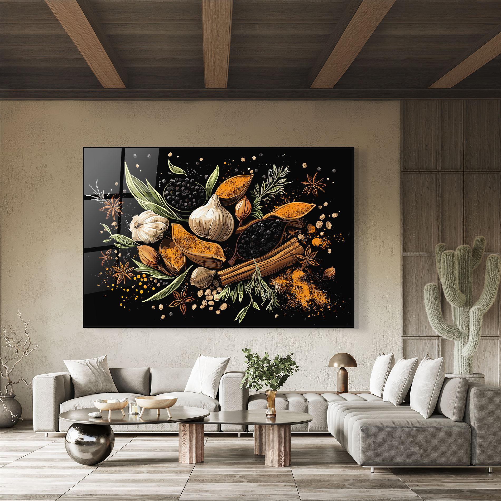 Tablou Sticla Garlic And Spices mockup 8