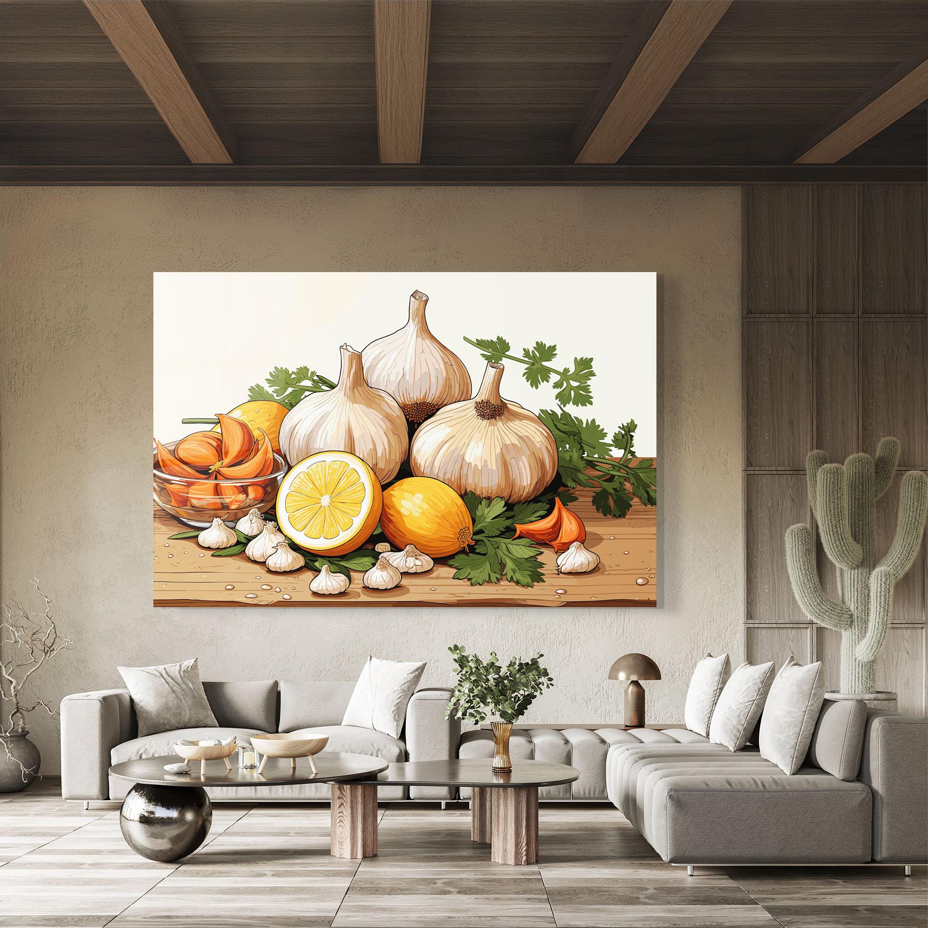 Tablou Sticla Garlic Seasoning mockup 8