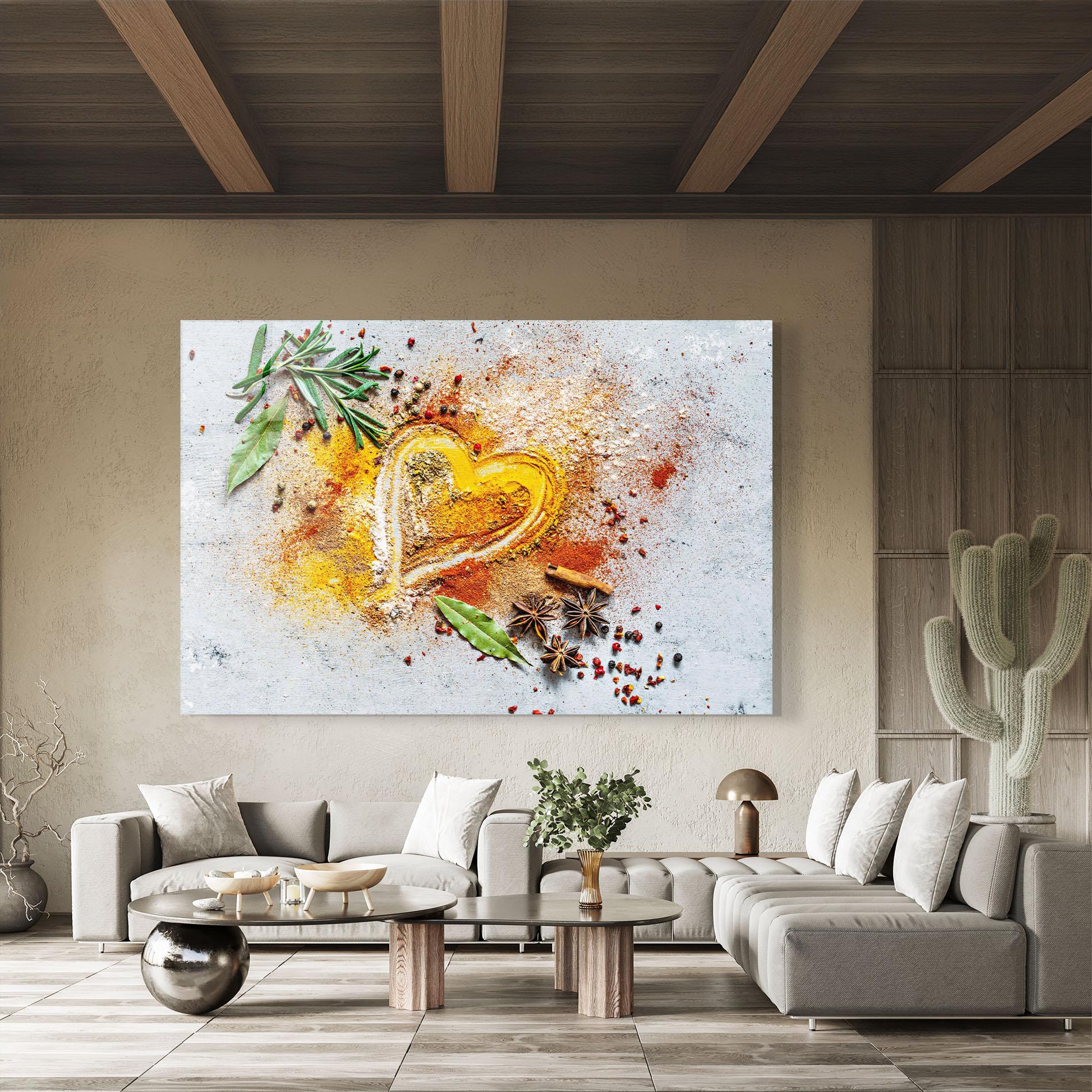 Tablou Sticla Heart Spice Powders mockup 8