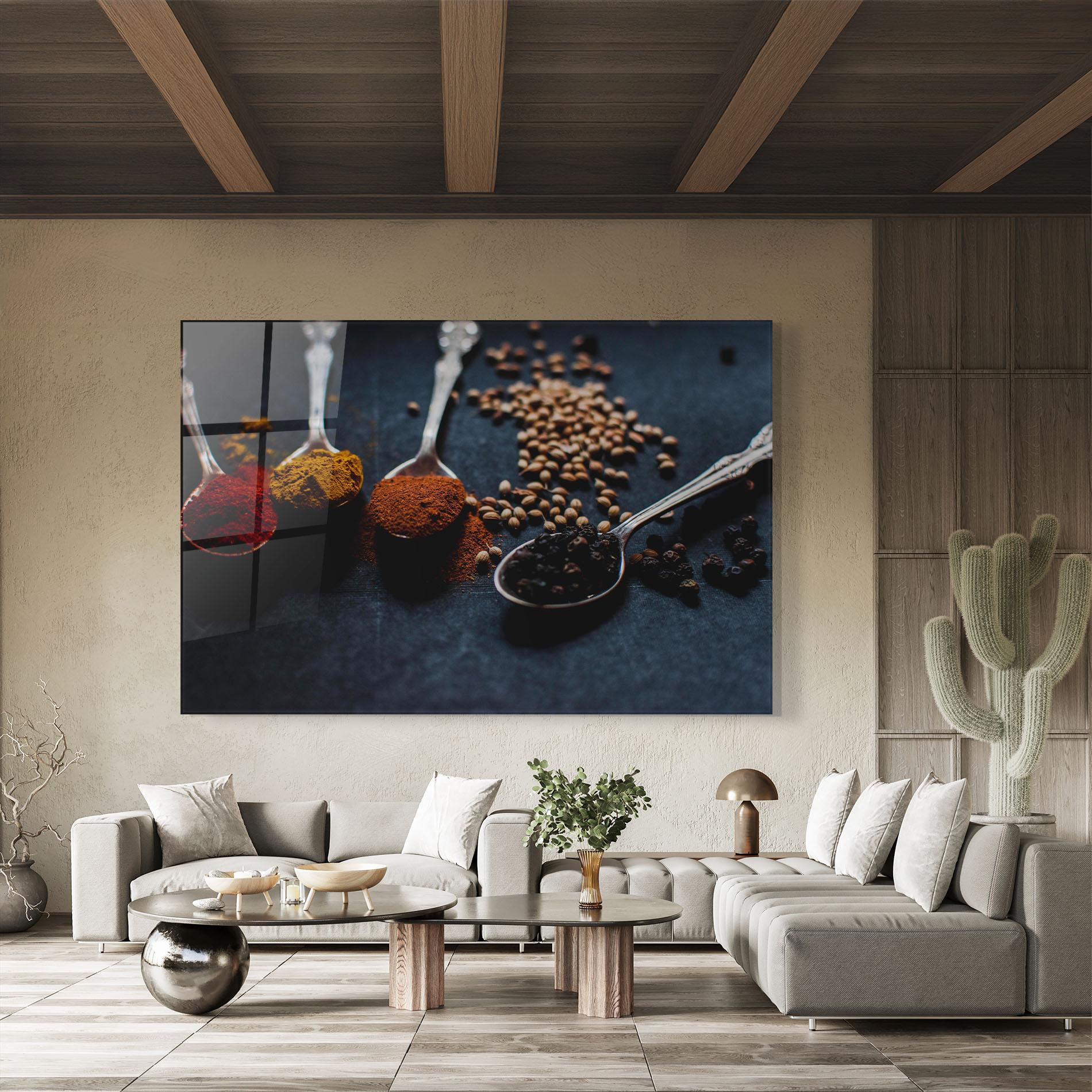 Tablou Sticla Spices Spoon mockup 8