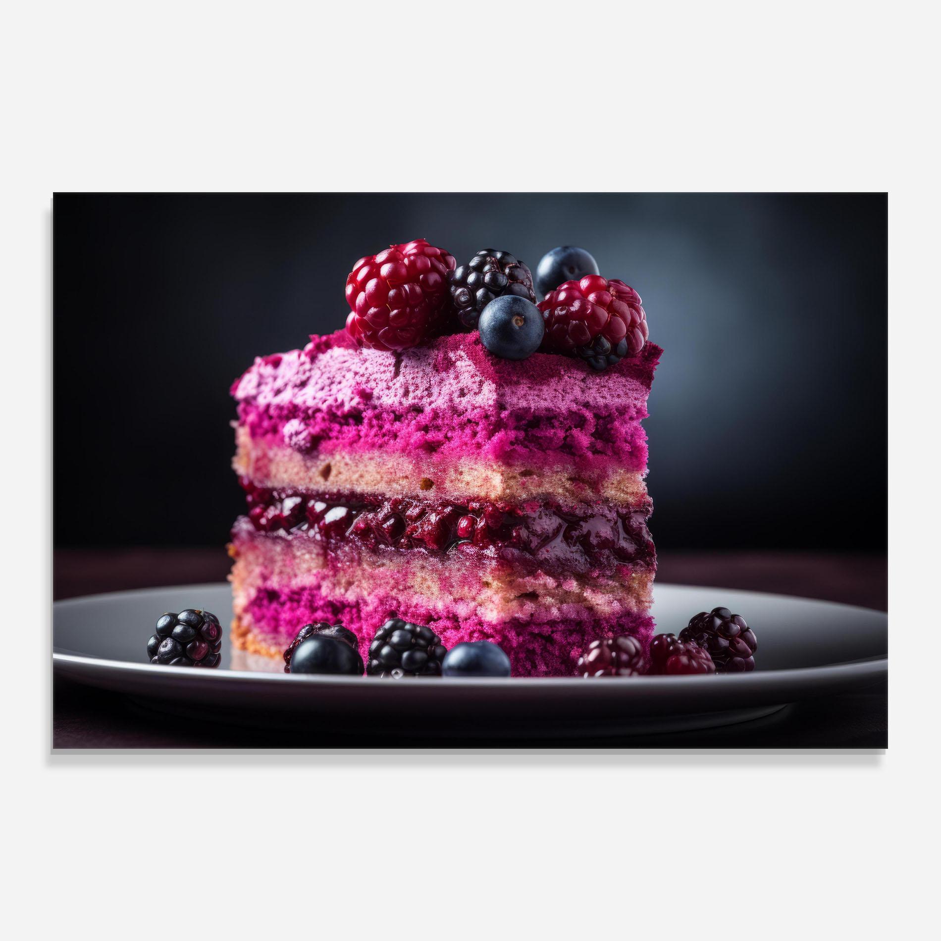 Tablou Sticla Berries Cake mockup 0