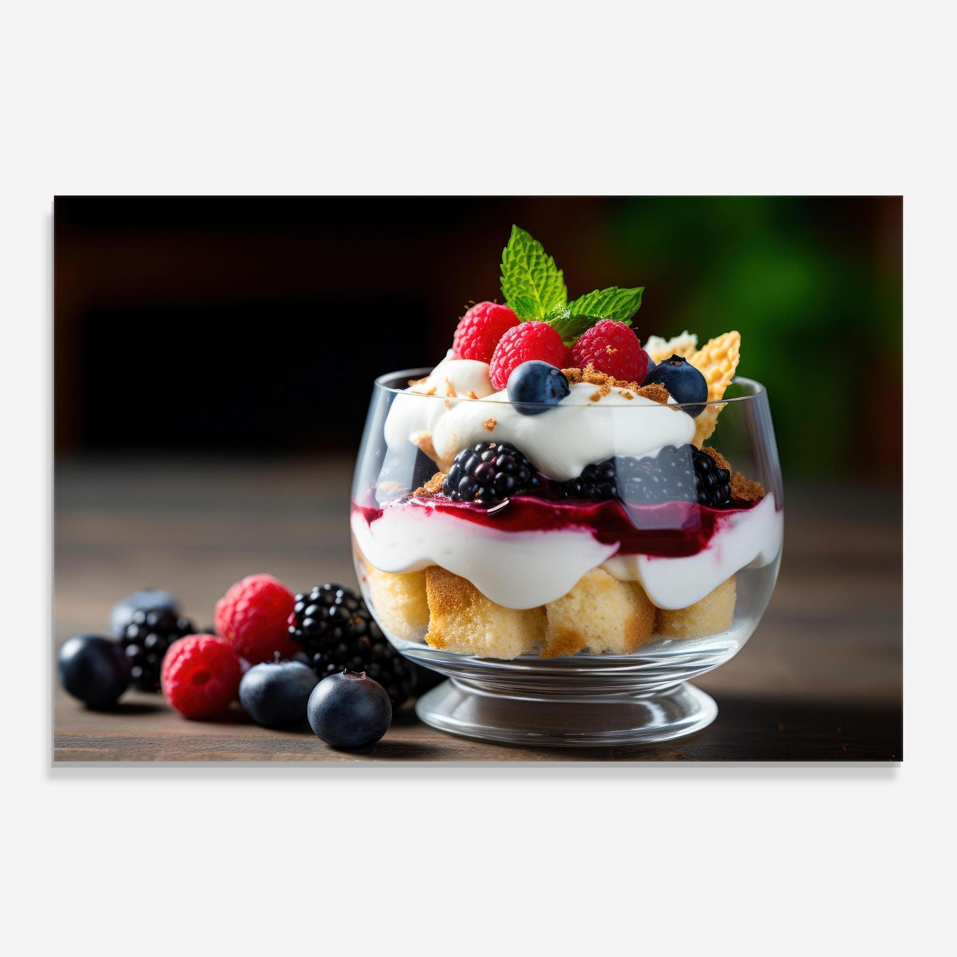 Tablou Sticla Cup Sweet Dessert mockup 0