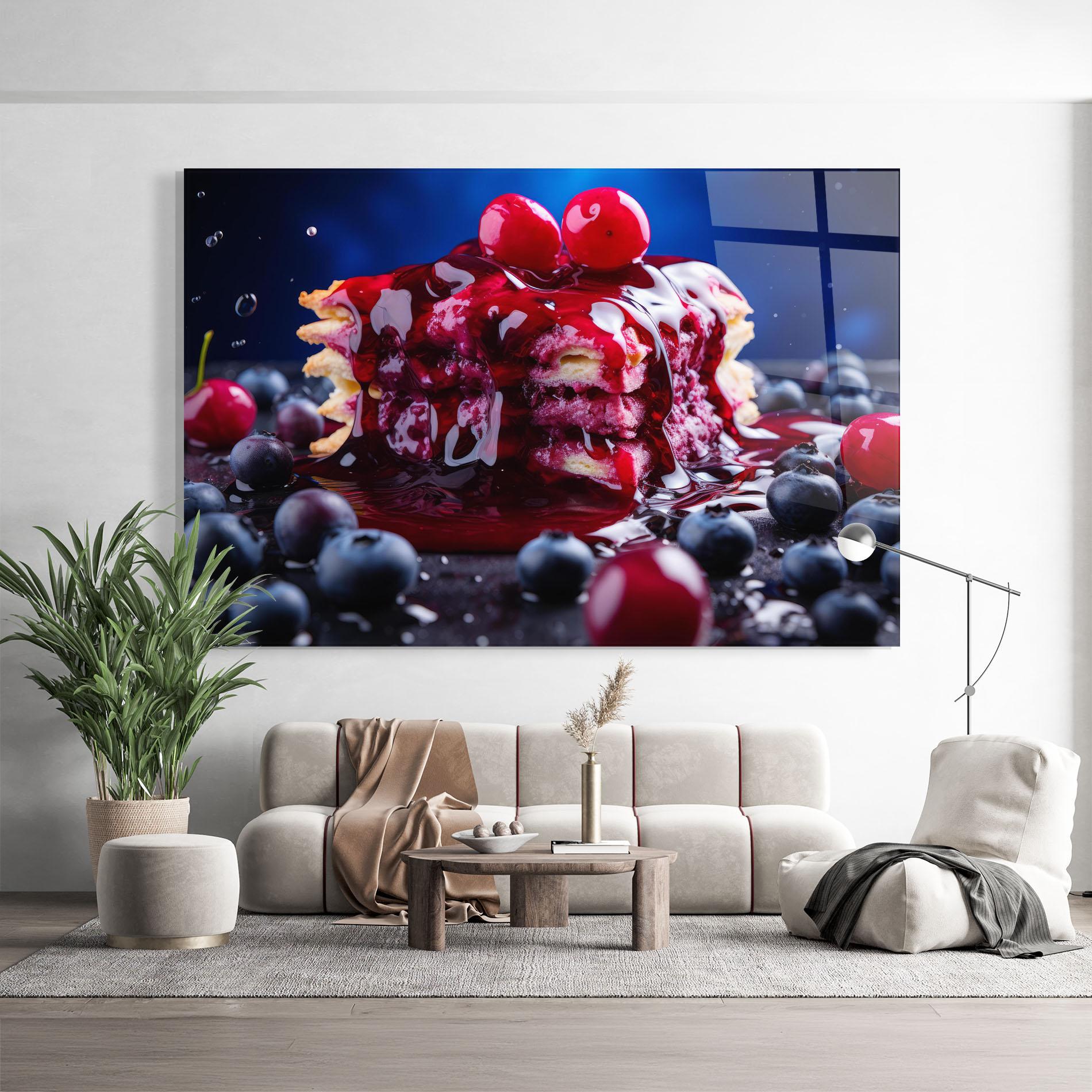 Tablou Sticla Blueberry Syrup mockup 9