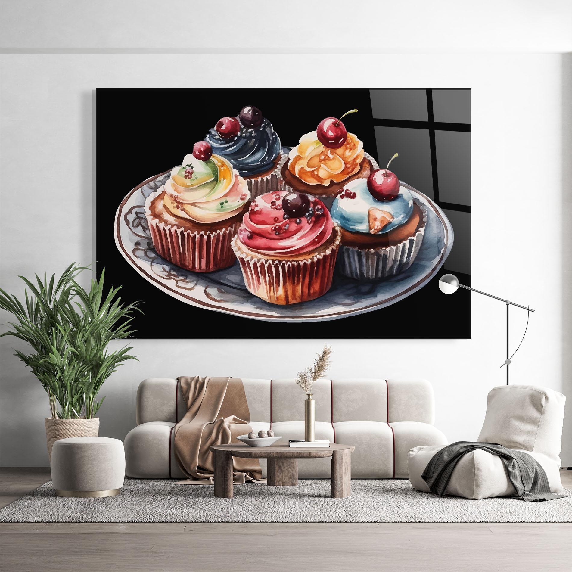 Tablou Sticla Colorful Muffins mockup 9