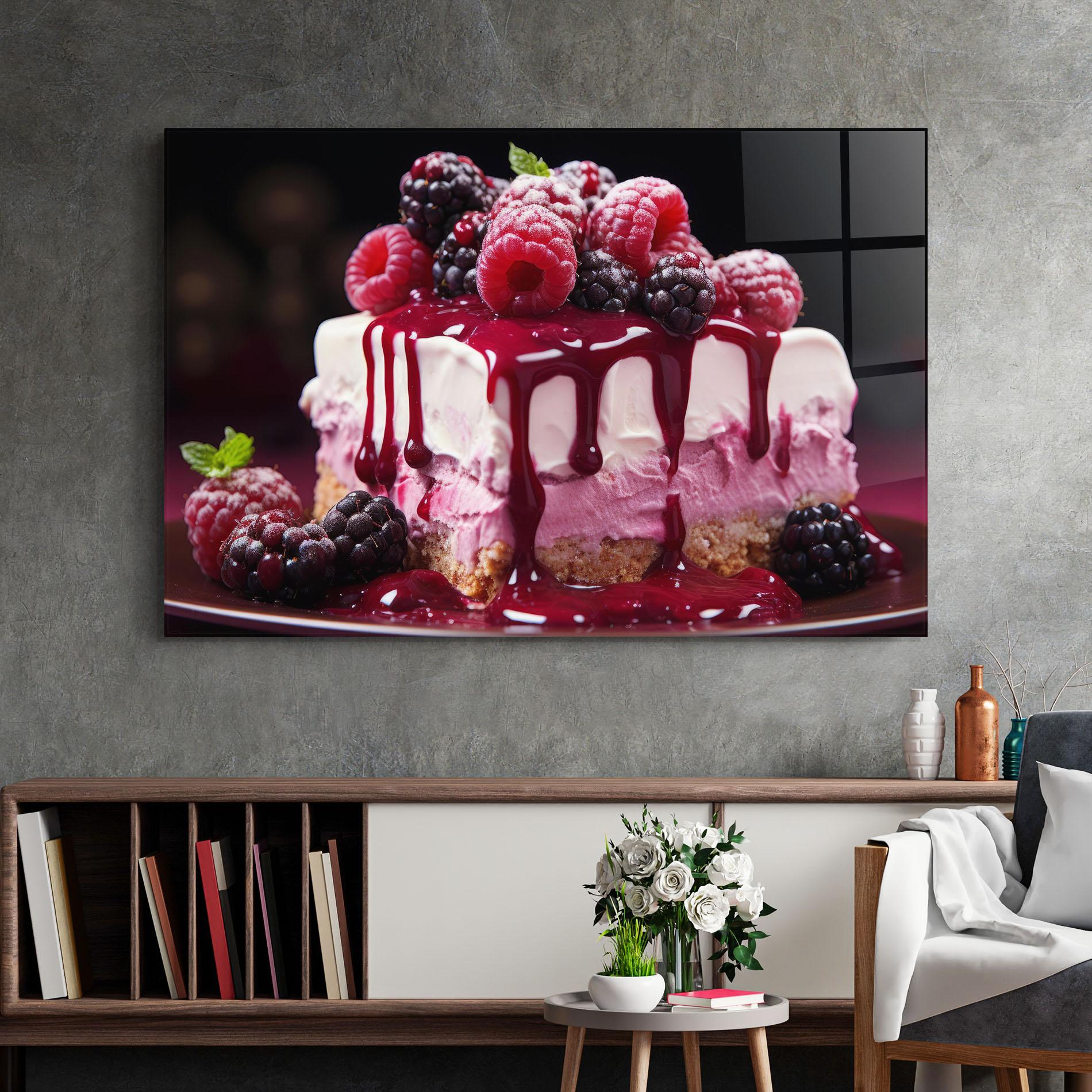 Tablou Sticla Berries Cream mockup 2