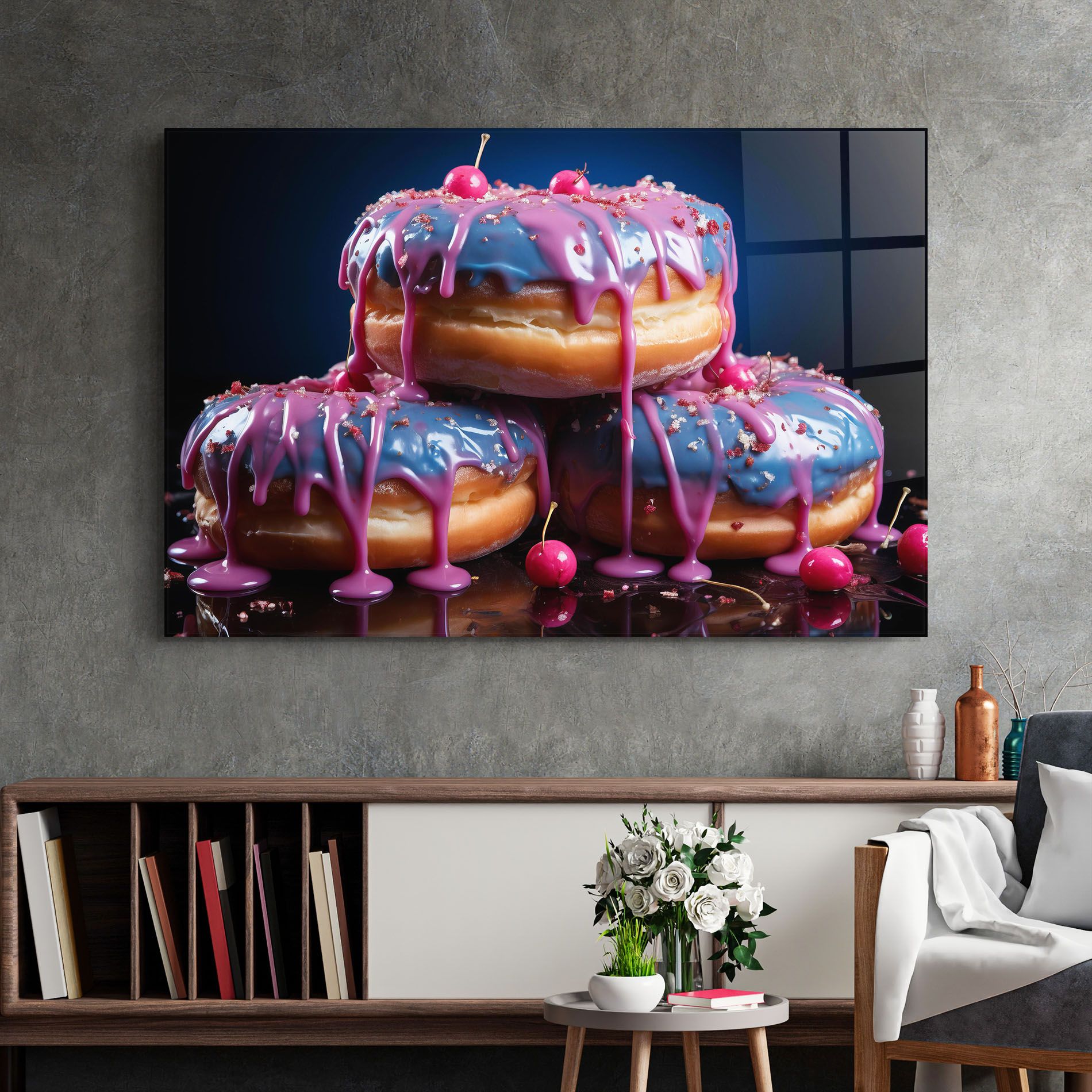 Blue Pink Donuts mockup 2