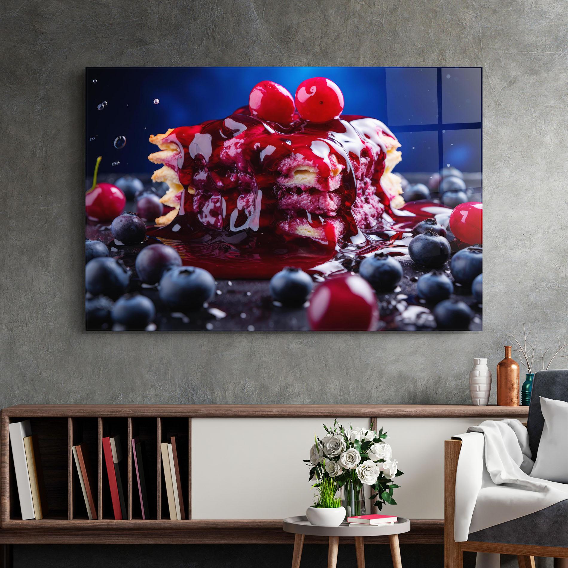 Tablou Sticla Blueberry Syrup mockup 2