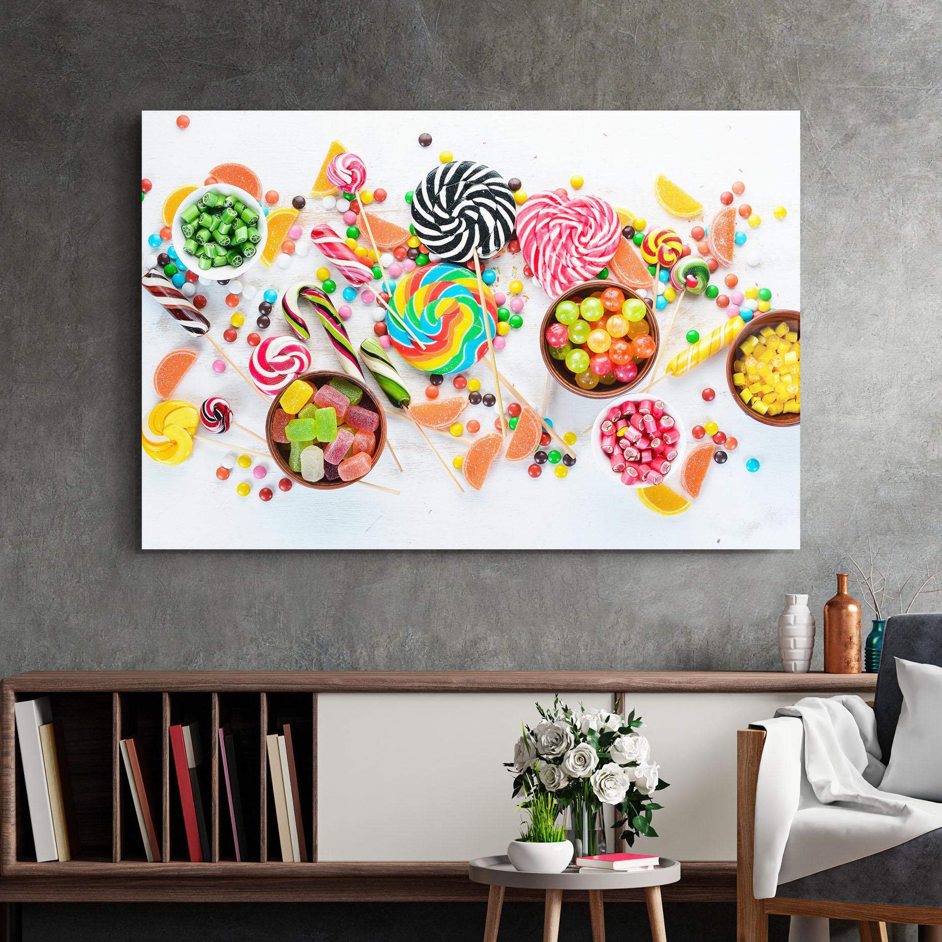 Tablou Sticla Colorful Candies Jelly mockup 2