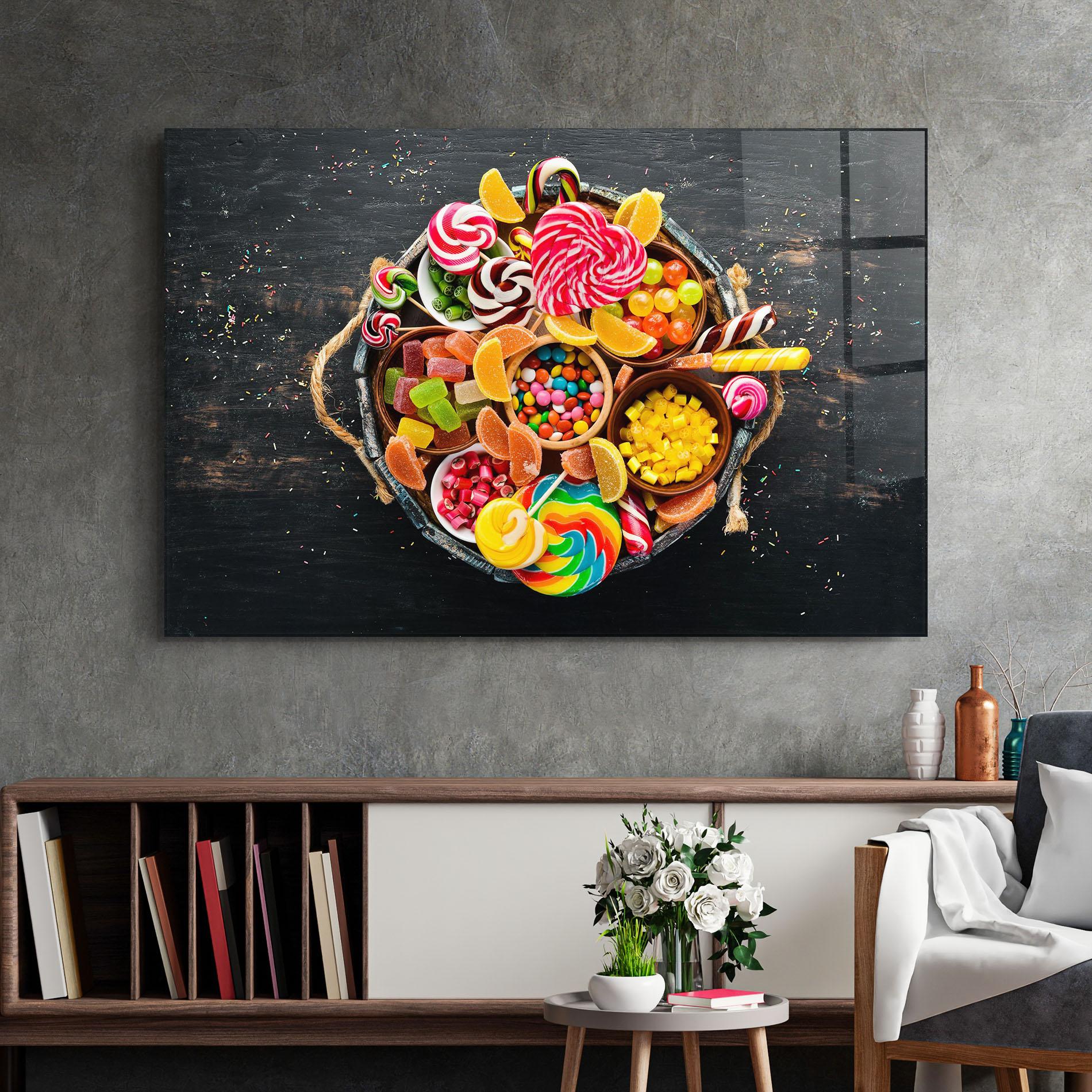 Tablou Sticla Colorful Sweets mockup 2