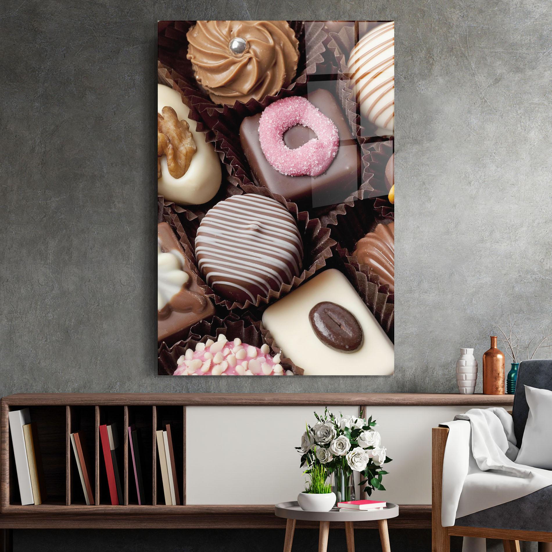 Tablou Sticla Chocolate Bonbons mockup 2