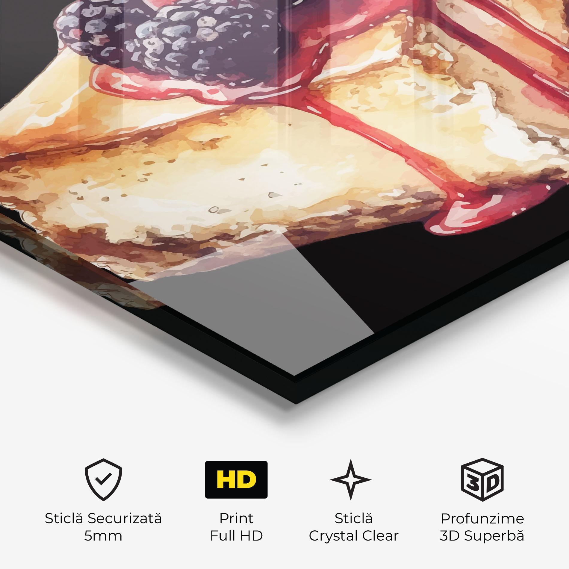 Tablou Sticla Berries Pie mockup 3
