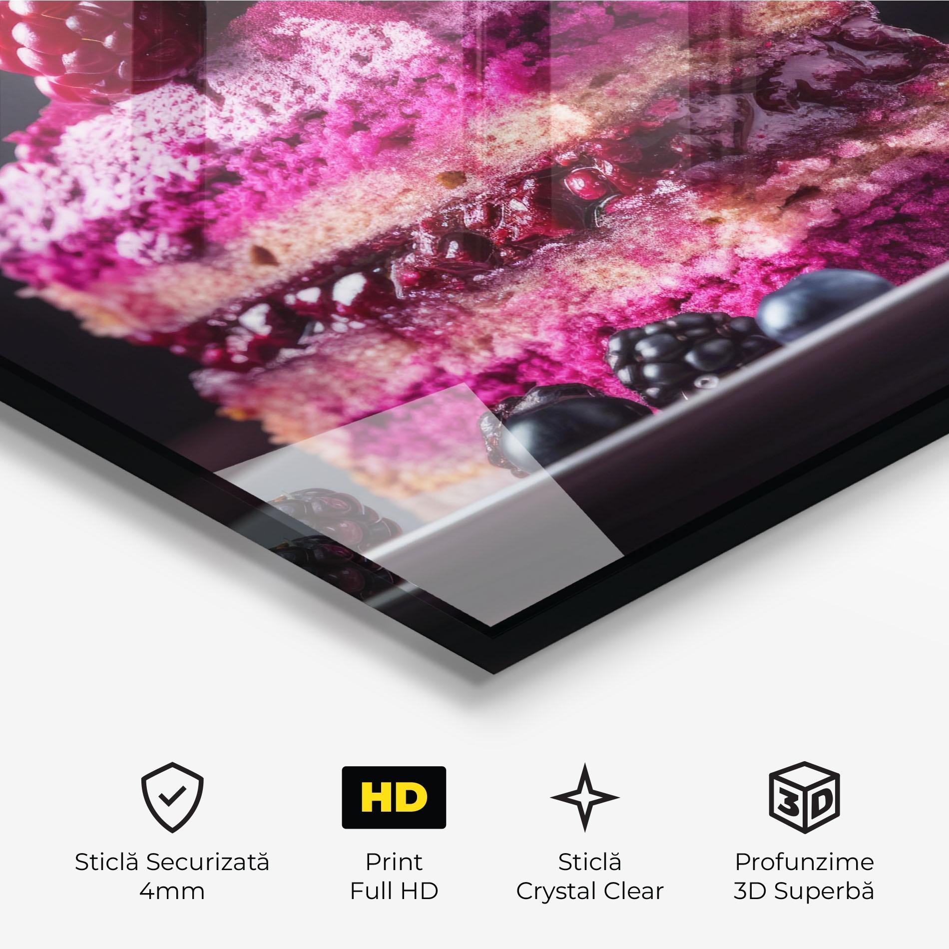 Tablou Sticla Berries Cake mockup 3
