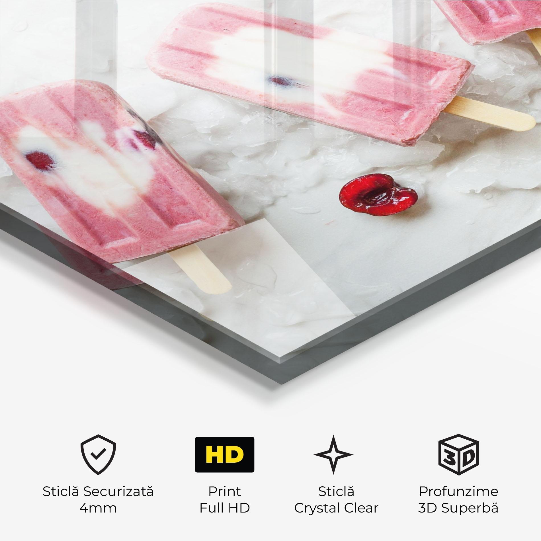 Tablou Sticla Cherry Ice Cream mockup 3